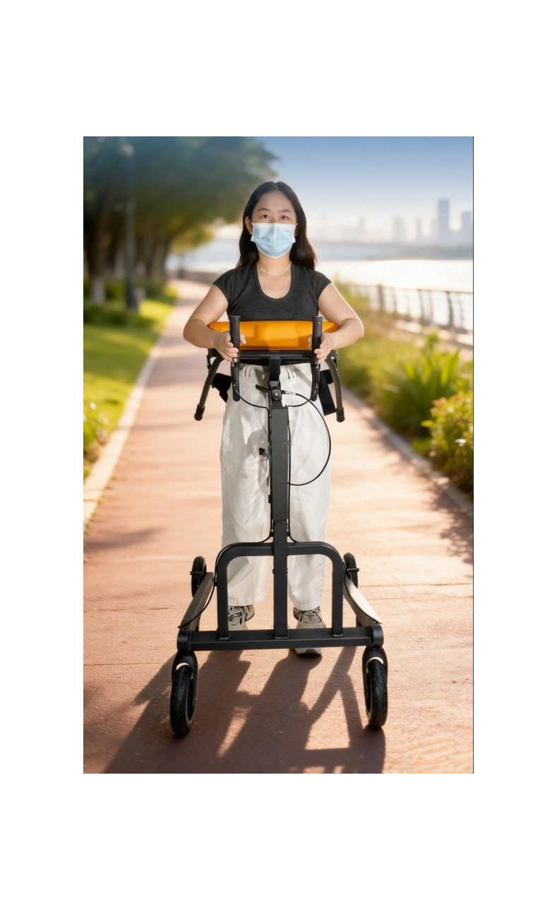 Upright Rehabilitation Walker with Adjustable Forearm Support