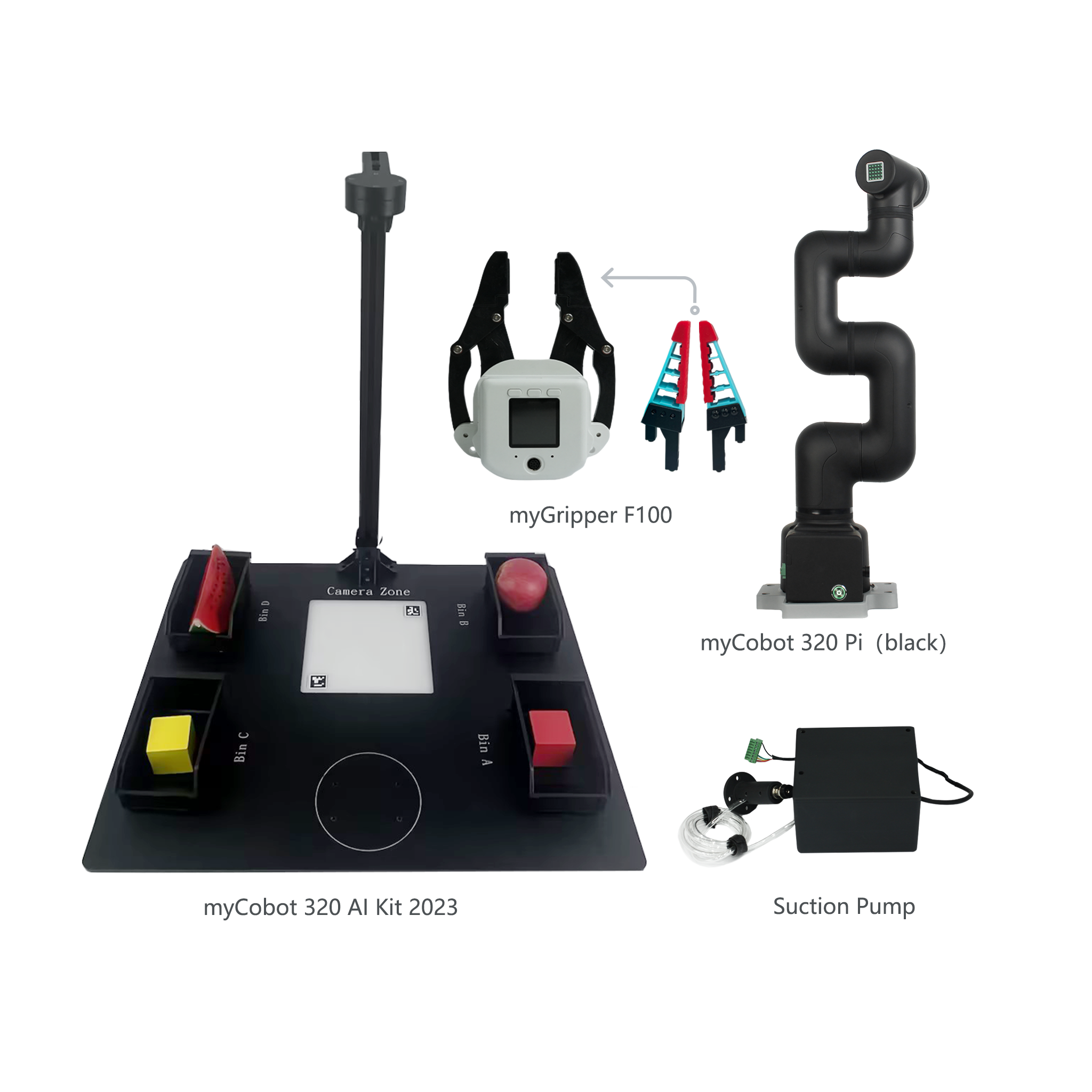Artificial Intelligence (AI) 3D Vision Kit for myCobot 320 Desktop Robotic Arms with Camera