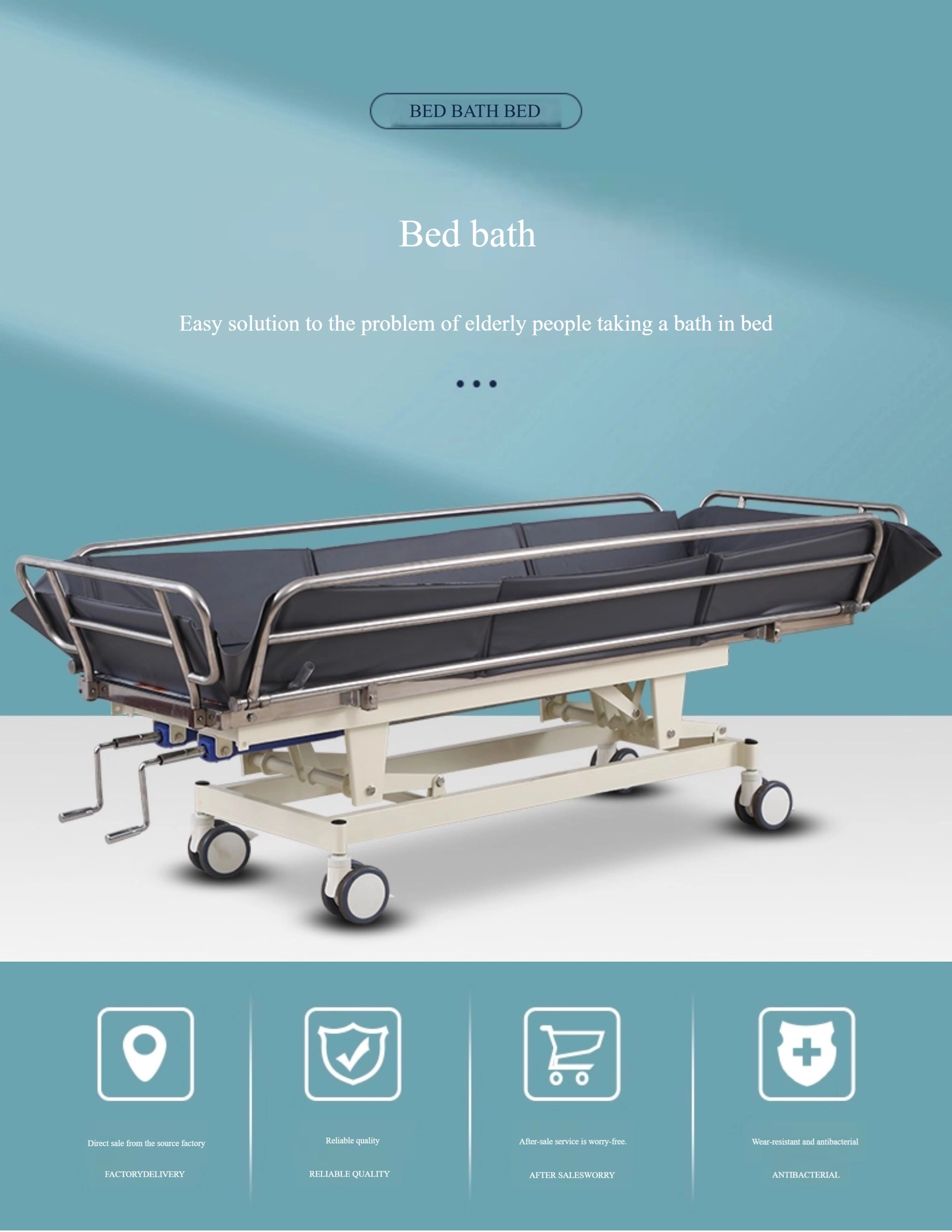 DU BANG Medical bathing bed for Bedridden Elderly – Elderly Care Transfer & Bathing Aid Bed