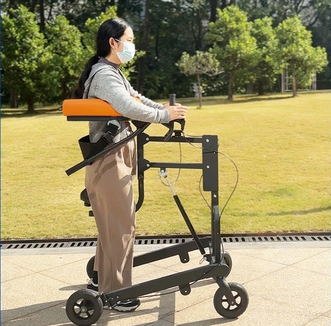 Upright Rehabilitation Walker with Adjustable Forearm Support