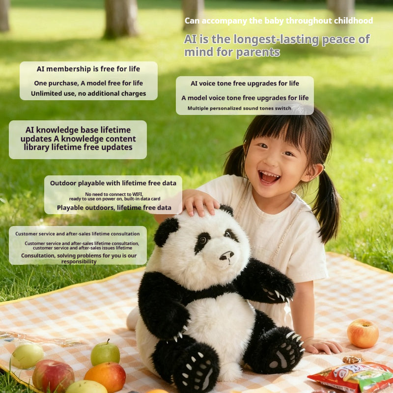 AI Panda Huahua XDT-174577 - Smart Learning Companion Robot for Kids with Free 4G & AI Voice Interaction