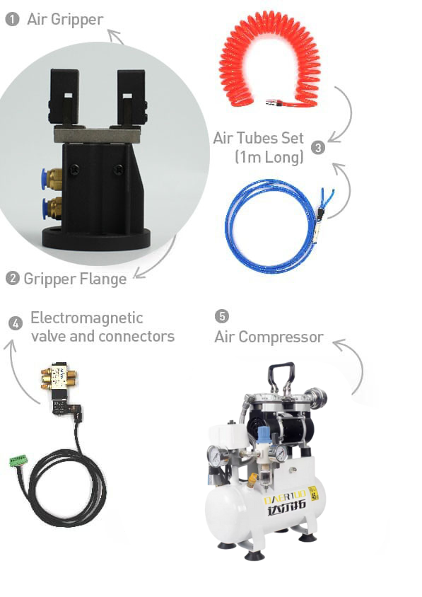 myCobot Pro Air Parallel Grippers & Air Compressor For myCobot 320, myCobot Pro 630