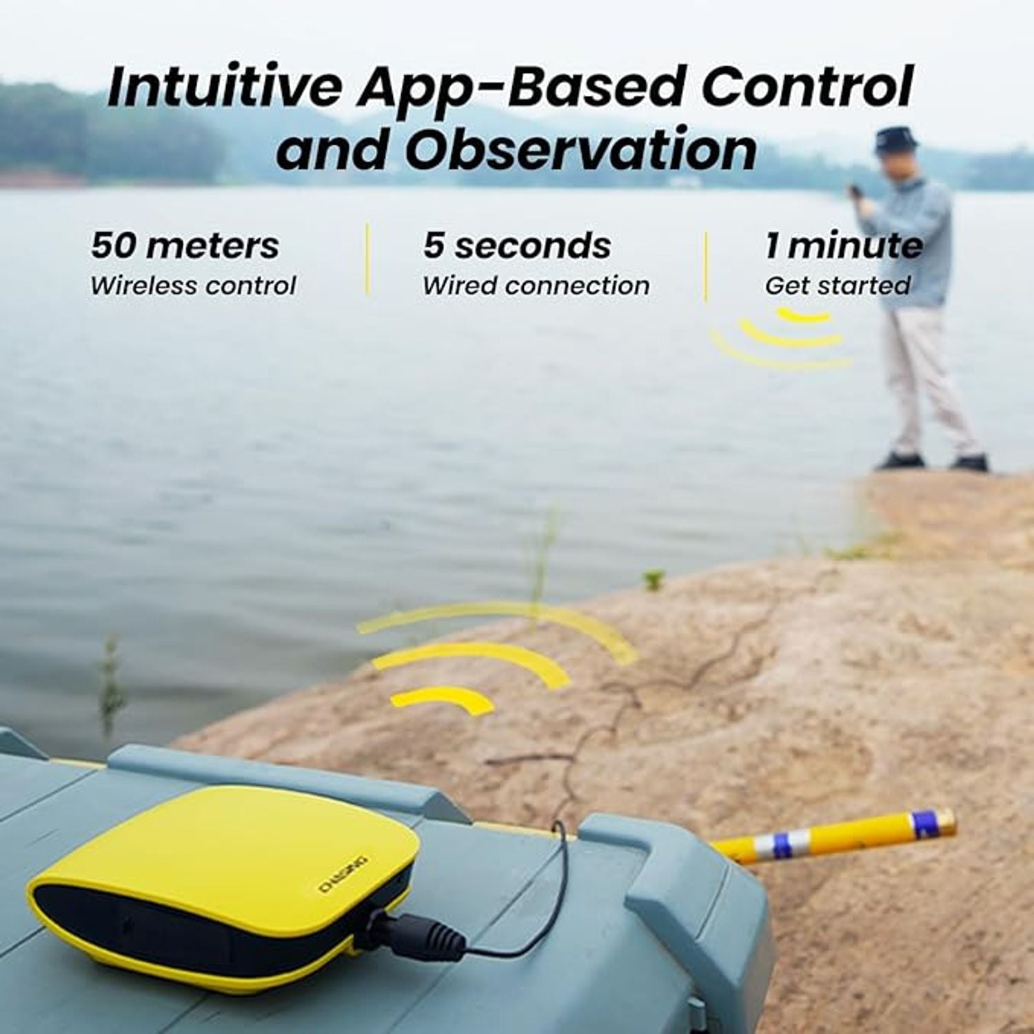CanFish CF1 Artificial Intelligence Underwater Fishing Camera -1080P HD Fish Finder, Supports App Control