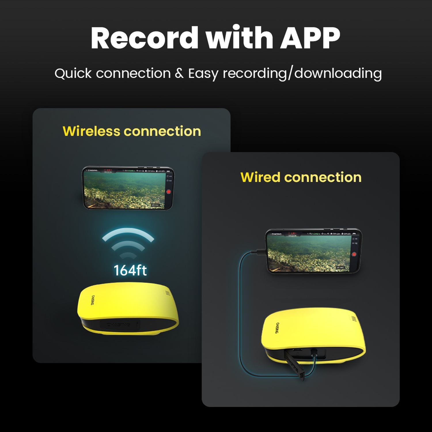 CanFish CF1 Artificial Intelligence Underwater Fishing Camera -1080P HD Fish Finder, Supports App Control