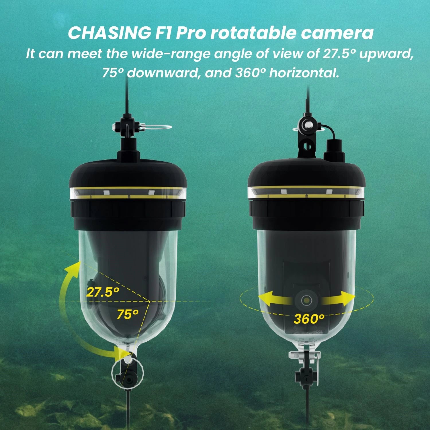 CanFish F1 PRO HD Underwater Fish Finder Drone with Camera | 360° Visual Fishing Sonar