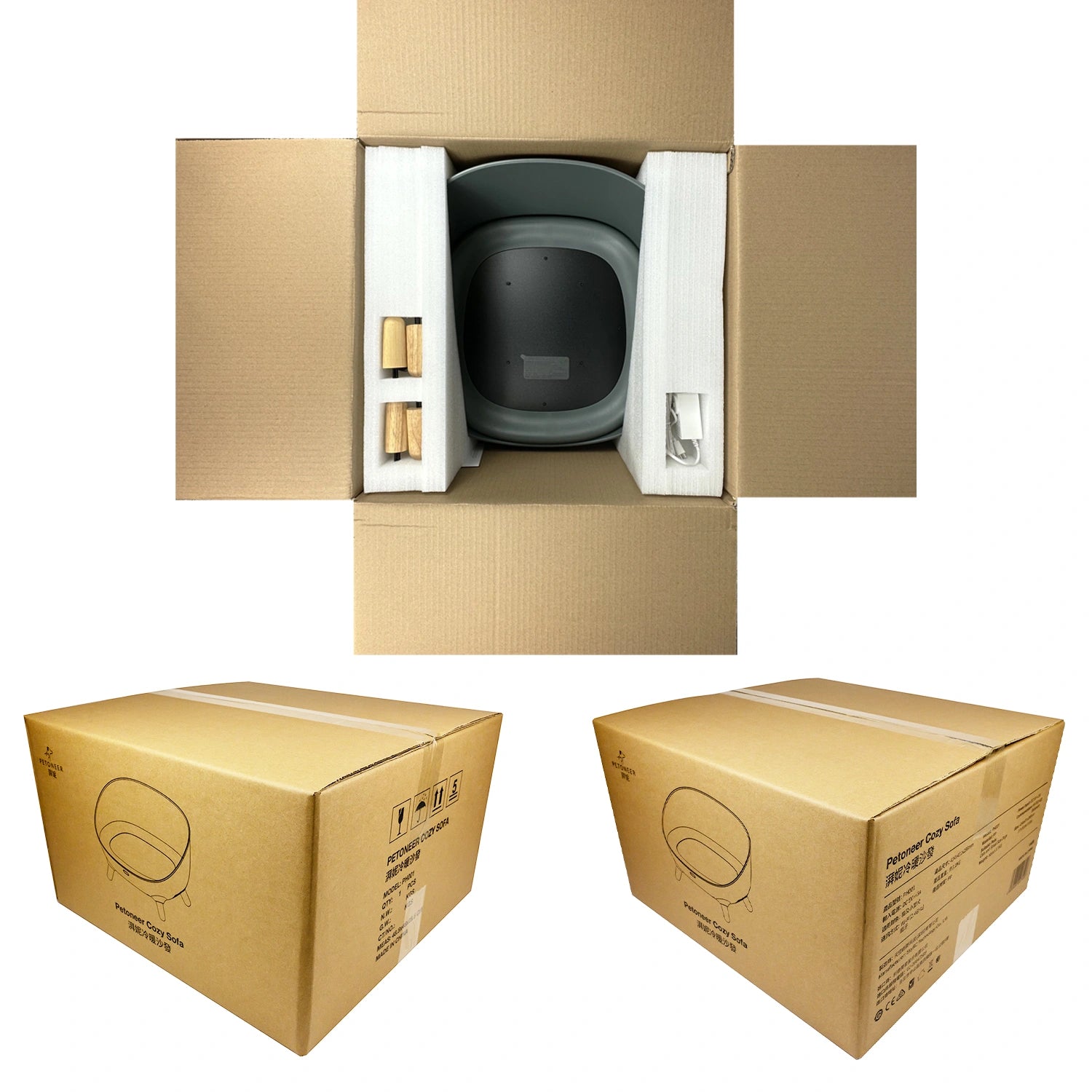 Cozy Sofa PH001 - Luxury Pet Bed with Plush Cushion & Removable Cover