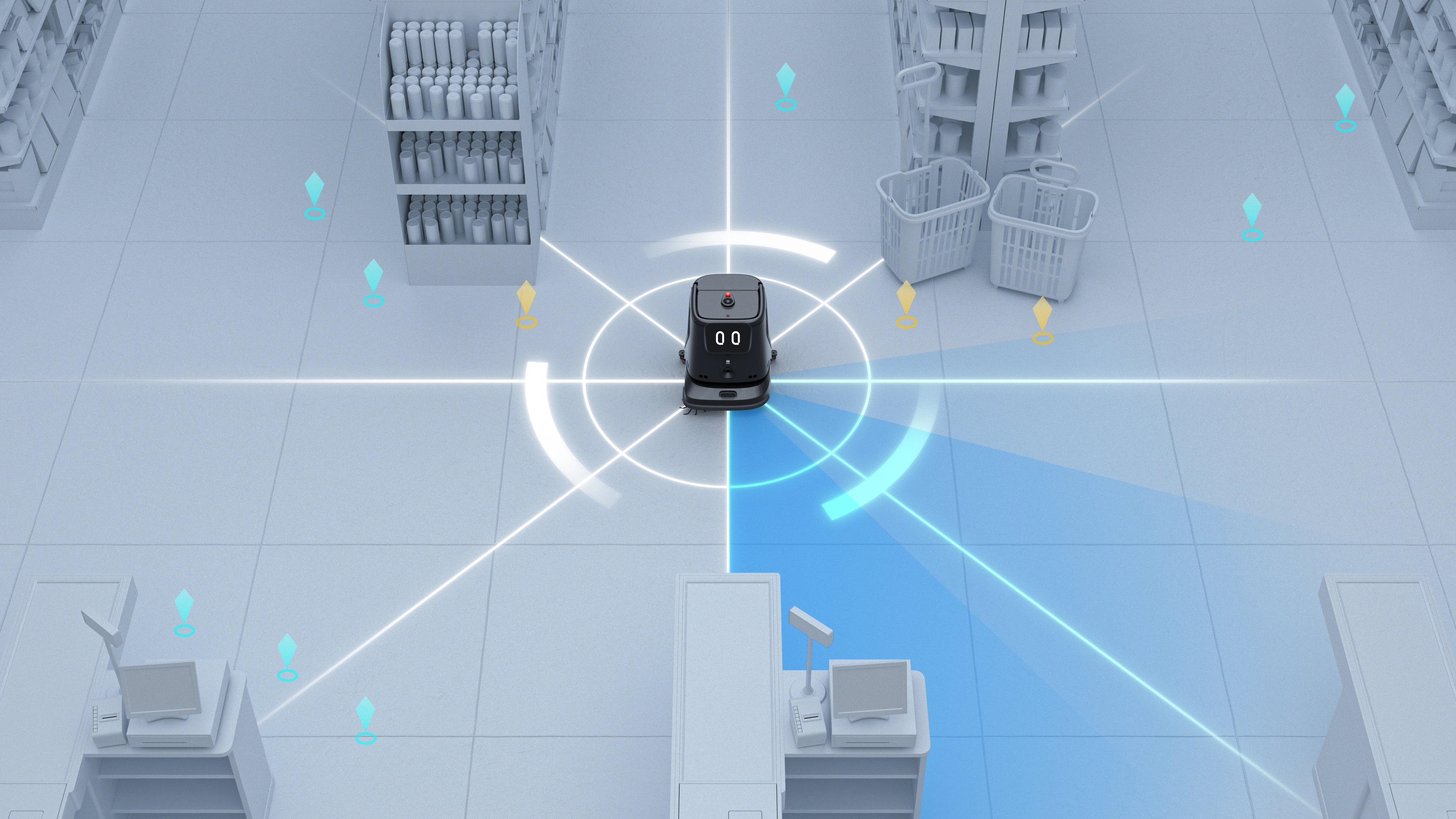 PUDU CC1 Pro Autonomous Cleaning Robot - Commercial Multi-Surface Floor Care