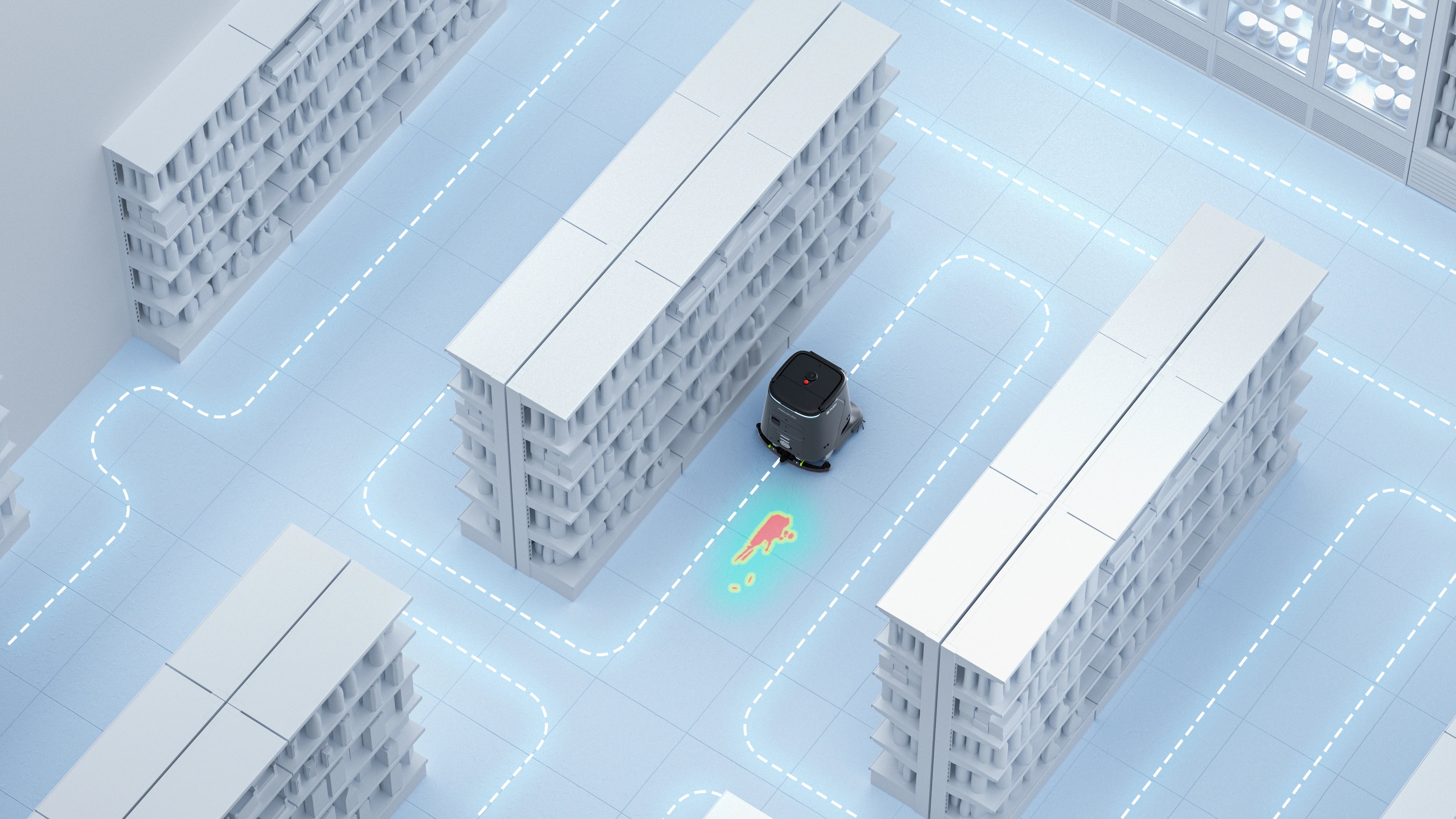 PUDU CC1 Pro Autonomous Cleaning Robot - Commercial Multi-Surface Floor Care