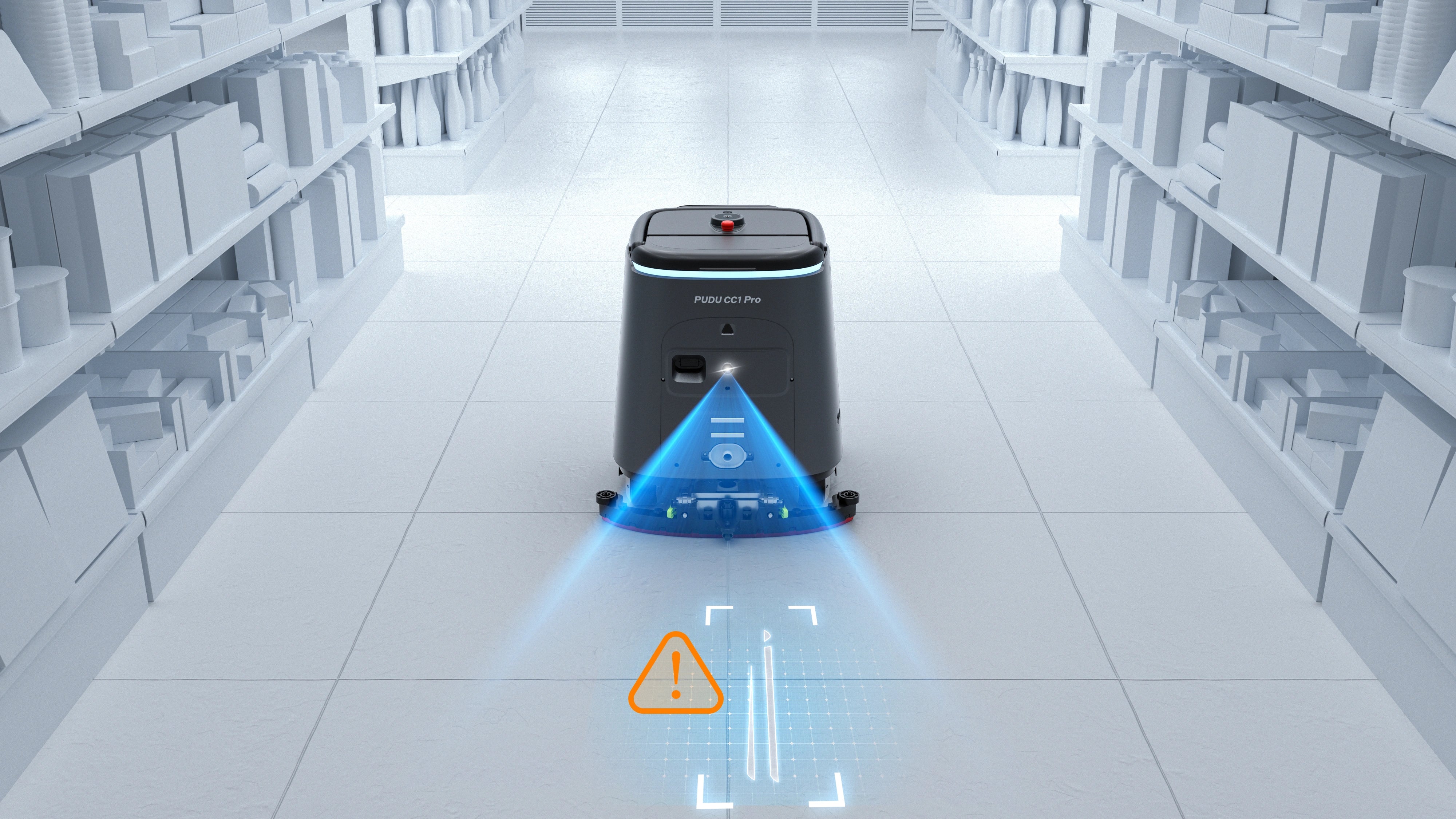 PUDU CC1 Pro Autonomous Cleaning Robot - Commercial Multi-Surface Floor Care