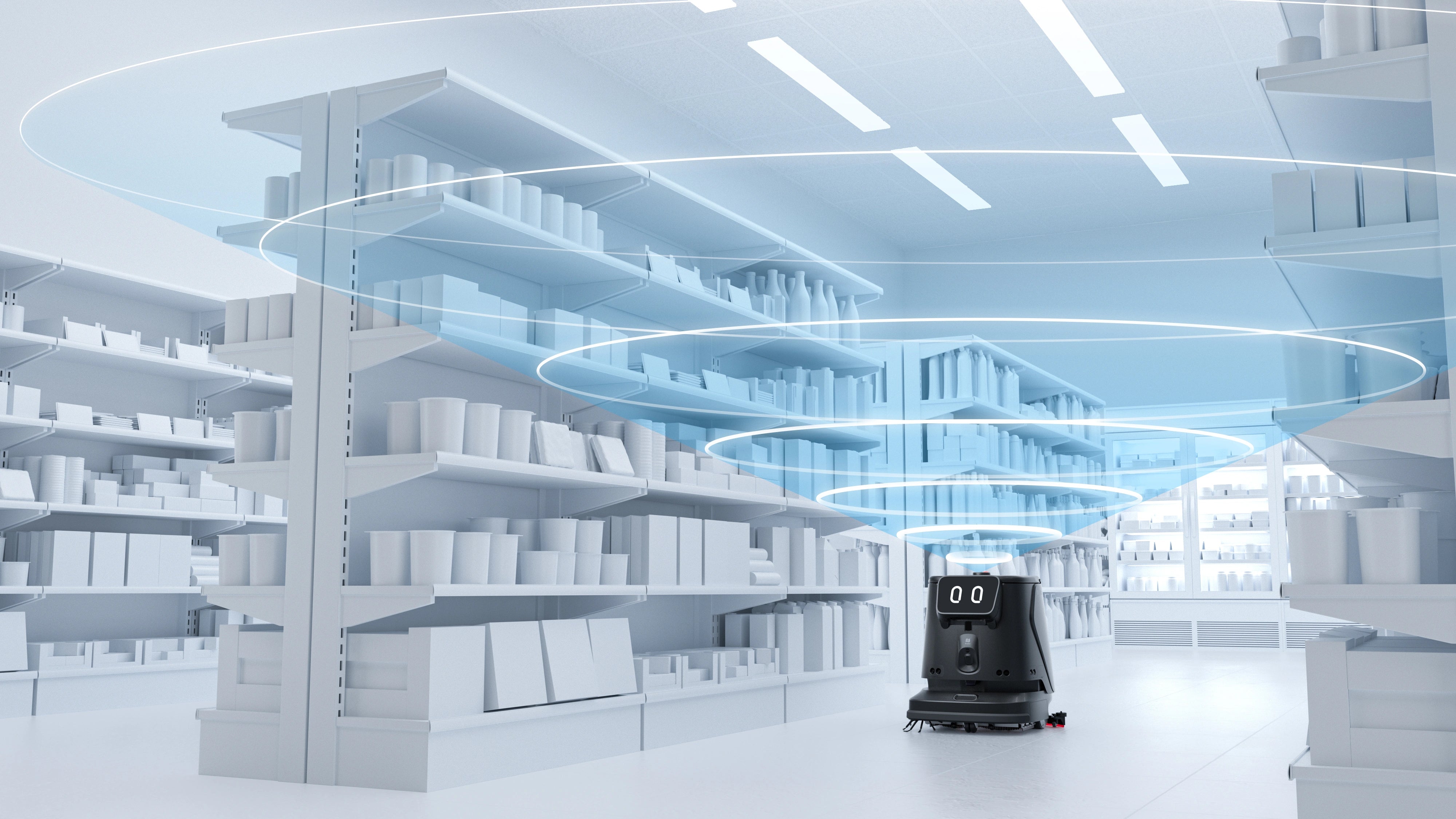 PUDU CC1 Pro Autonomous Cleaning Robot - Commercial Multi-Surface Floor Care