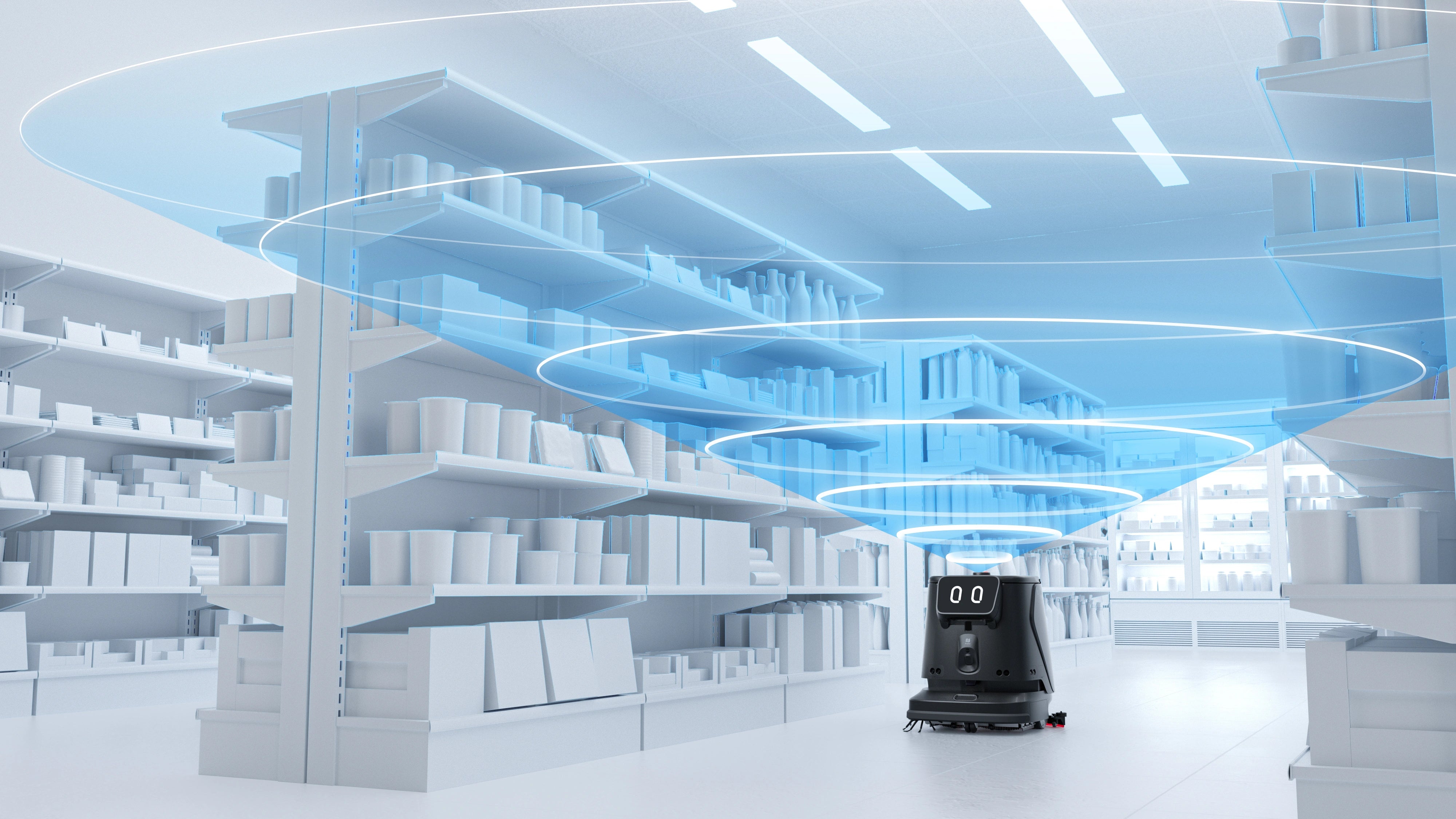 PUDU CC1 Pro Autonomous Cleaning Robot - Commercial Multi-Surface Floor Care