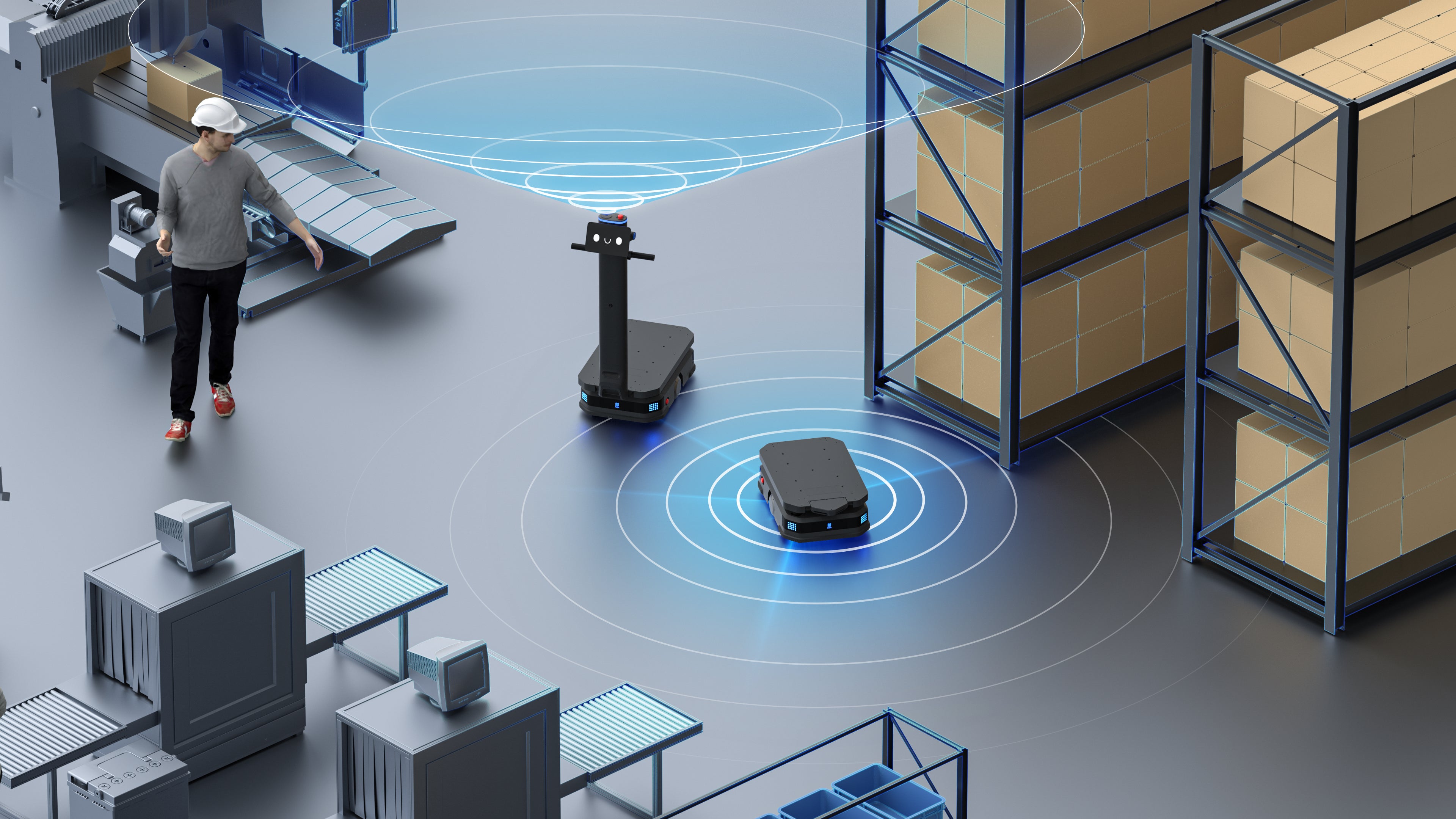 PUDU T600 Autonomous Delivery Robot - Heavy-Duty Industrial Service for Multi-Floor Operations