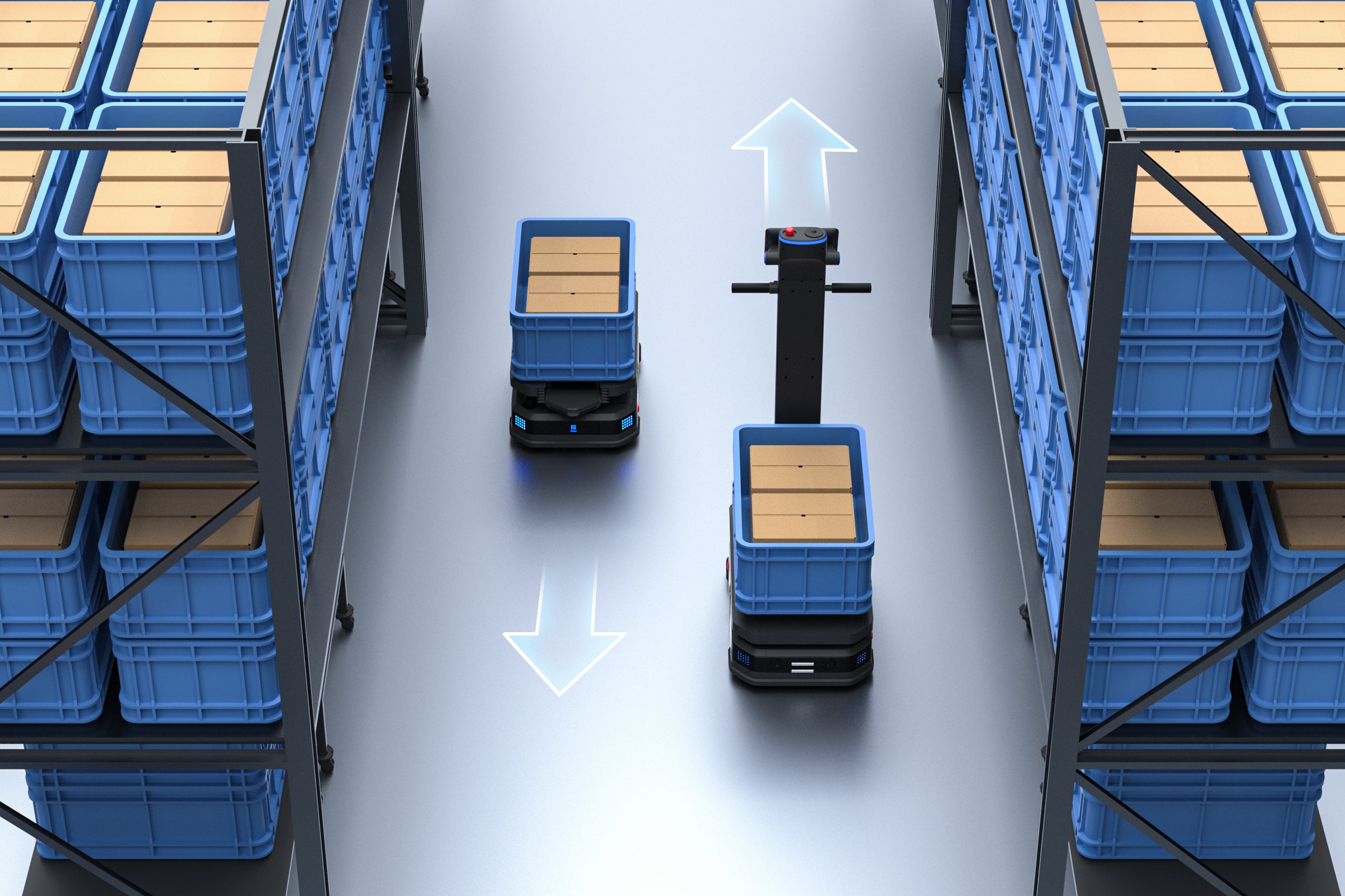 PUDU T600 Autonomous Delivery Robot - Heavy-Duty Industrial Service for Multi-Floor Operations