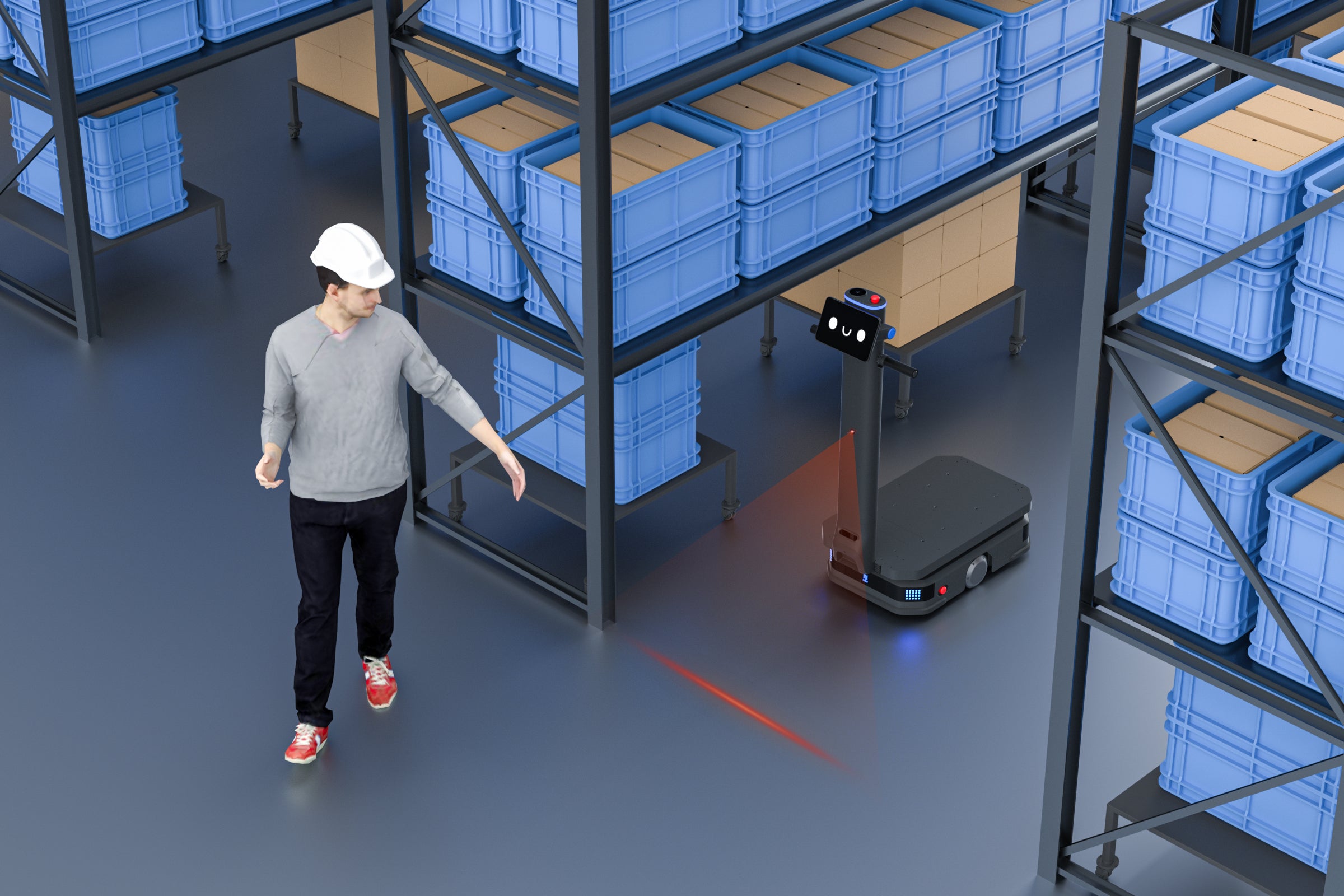 PUDU T600 Autonomous Delivery Robot - Heavy-Duty Industrial Service for Multi-Floor Operations