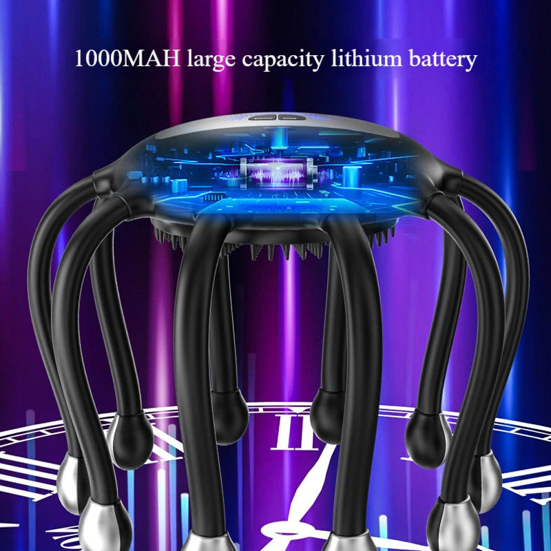 T13 Multi-Dimensional Head Massager | 3D Kneading Scalp Device | Waterproof Relaxation
