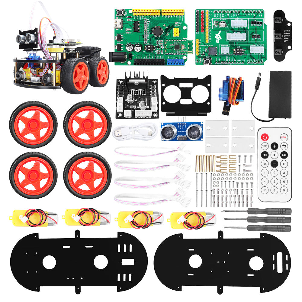 Tscinbuny ZYC0070 Smart Robot Car Kit with LGT8F328P Controller – Open-Source Programmable Robot Starter Kit for STEM Education & DIY Coding Projects