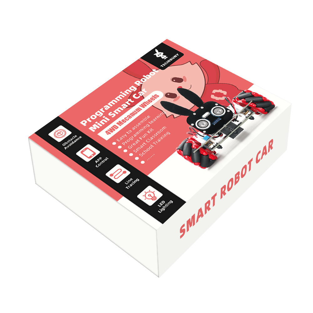 Tscinbuny ZYC0087 Smart Robot Car Kit with Pico RP2040 Controller – 4WD Open-Source Rabbit Robot for Education & Maker Projects