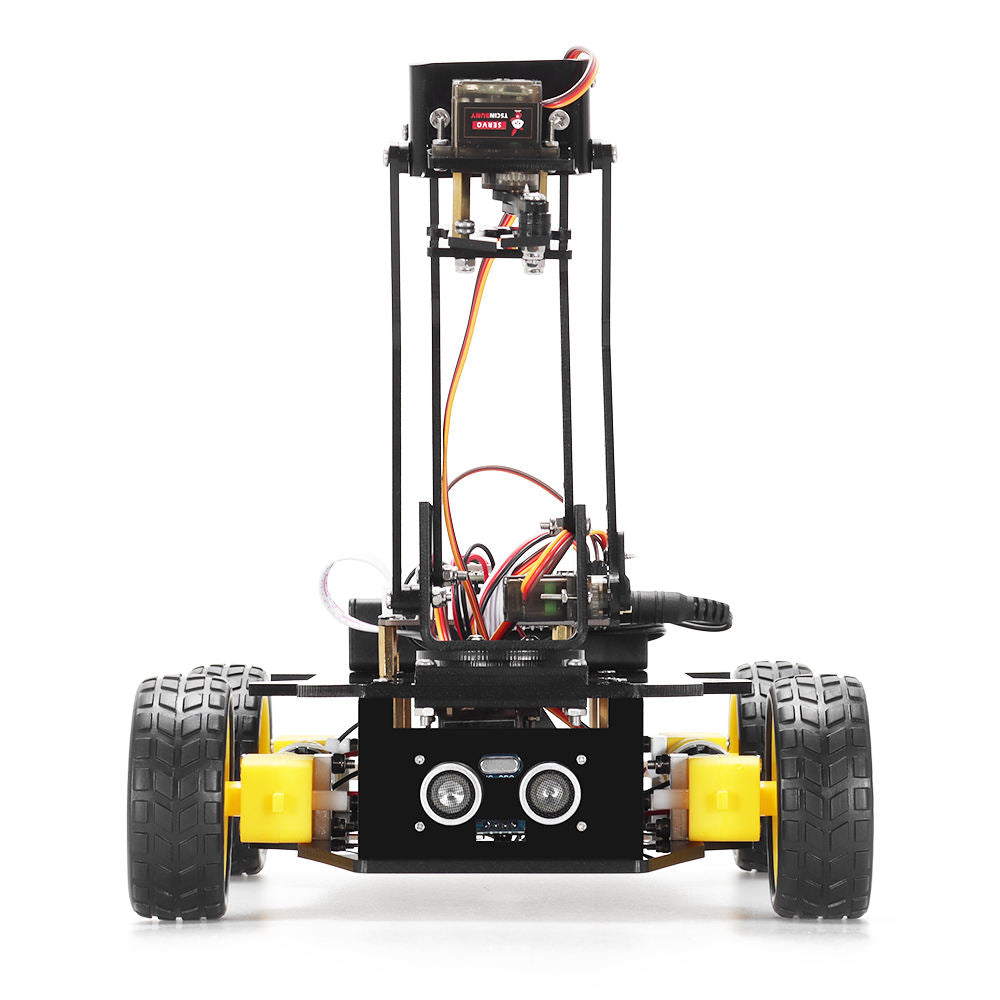 Tscinbuny ZYC0210 Smart Robot Car Kit with Rubber Wheels & Robotic Arm Function – ESP32-WROOM32 Development Board Robot for Arduino Learning Projects