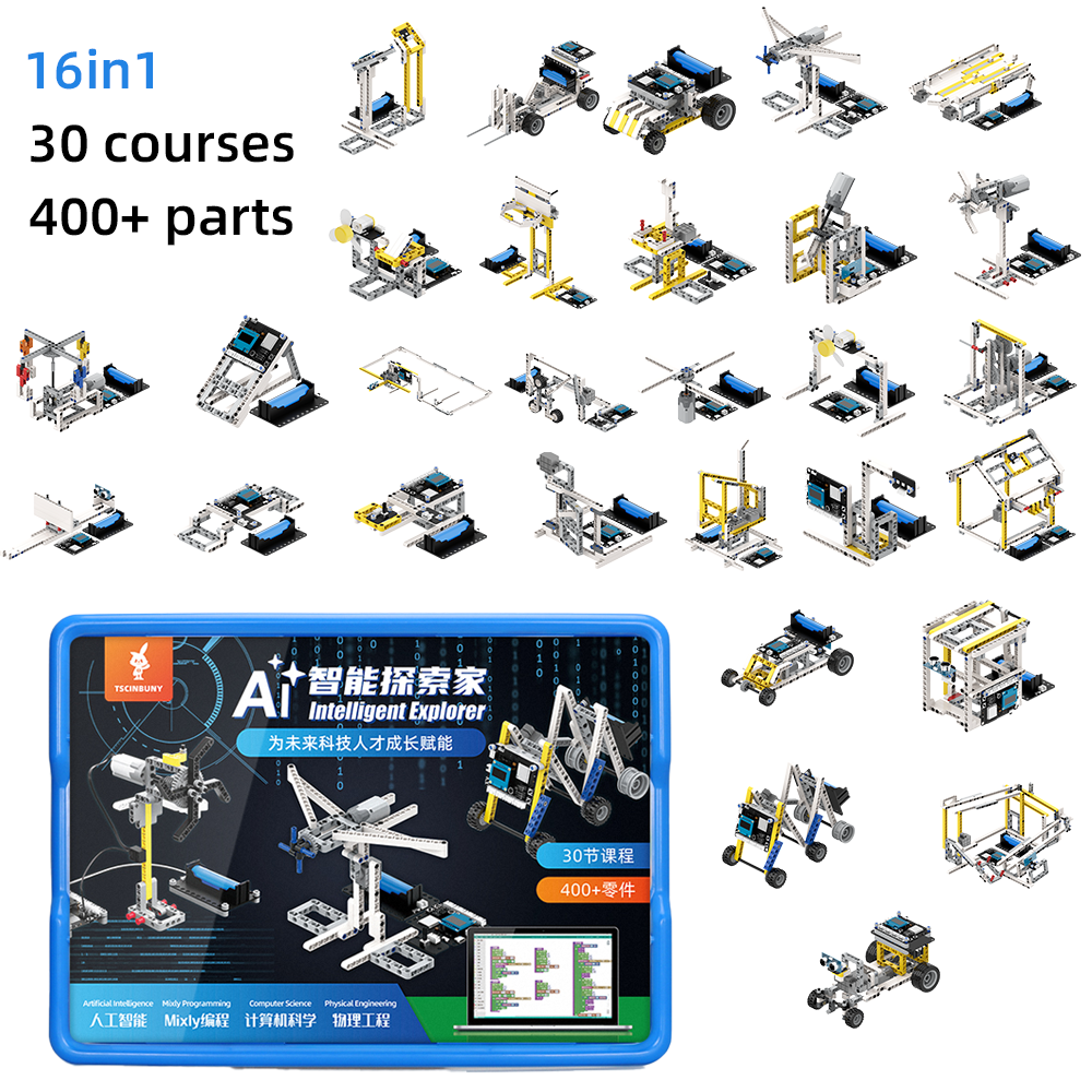 Tscinbuny ZYA0206 Starter Kit – DIY Programming Building Blocks Set with 30 Lessons for STEM Education & Technology Learning