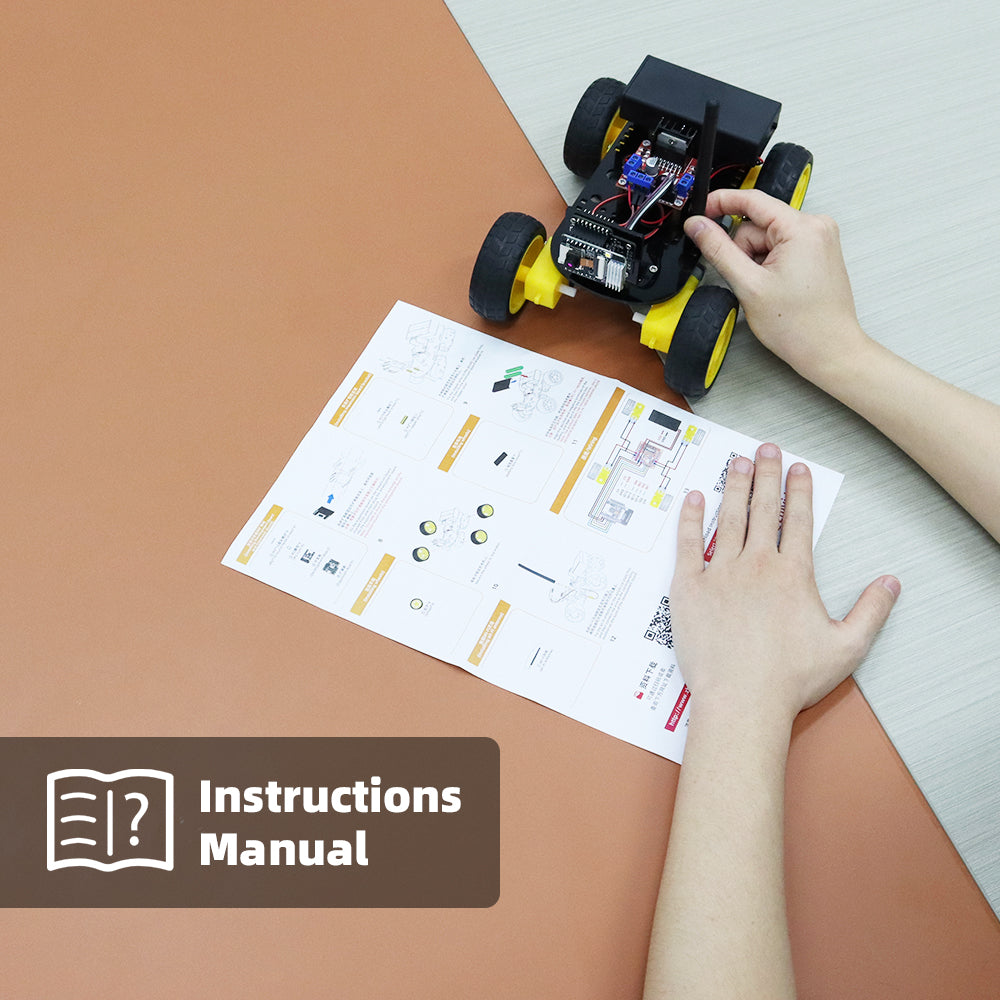 Tscinbuny ZYC0042 Smart Robot Car Kit, 4WD Programmable Robotics Kit with Line Tracing & Obstacle Avoidance for Arduino STEM Education