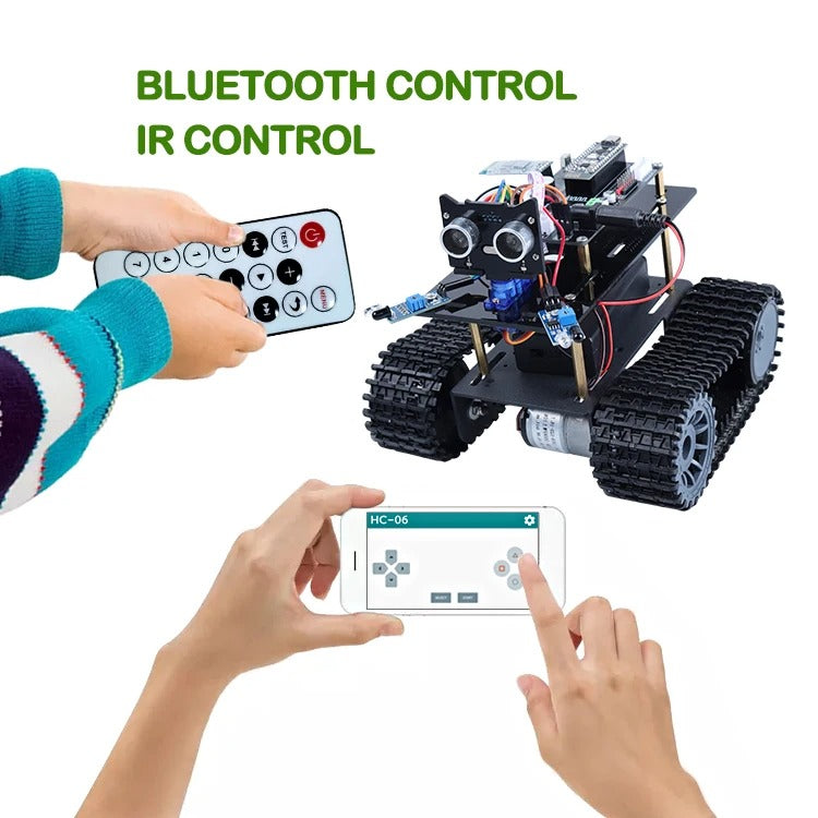 Tscinbuny ZYC0045 Smart Robot Car Kit with Wireless Gesture Control – 2025 DIY Programmable Robot Tank for Kids Education & Maker Projects