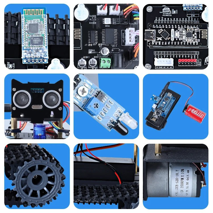 Tscinbuny ZYC0045 Smart Robot Car Kit with Wireless Gesture Control – 2025 DIY Programmable Robot Tank for Kids Education & Maker Projects