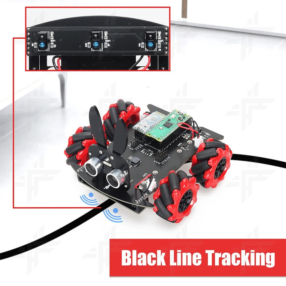 Tscinbuny ZYC0087 Smart Robot Car Kit with Pico RP2040 Controller – 4WD Open-Source Rabbit Robot for Education & Maker Projects