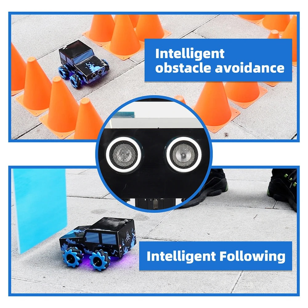 Tscinbuny ZYC0088 Smart Robot Car Kit with 4WD Mecanum Wheels – Electric DIY Educational Robotics Project for Arduino Learning