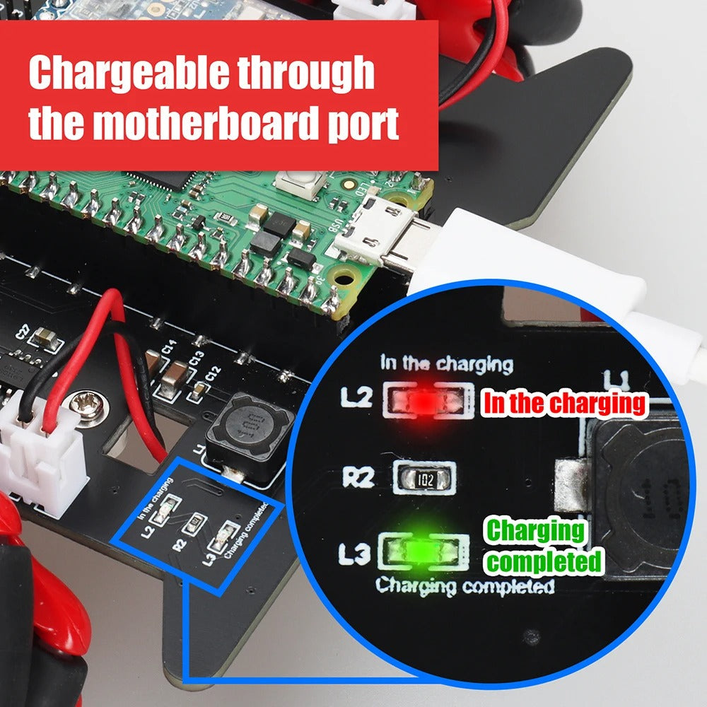 Tscinbuny ZYC0090 Smart Robot Car Kit with 4WD Mecanum Wheels & RGB Lights – Rabbit Head Tracking Programmable Robot for Arduino Projects