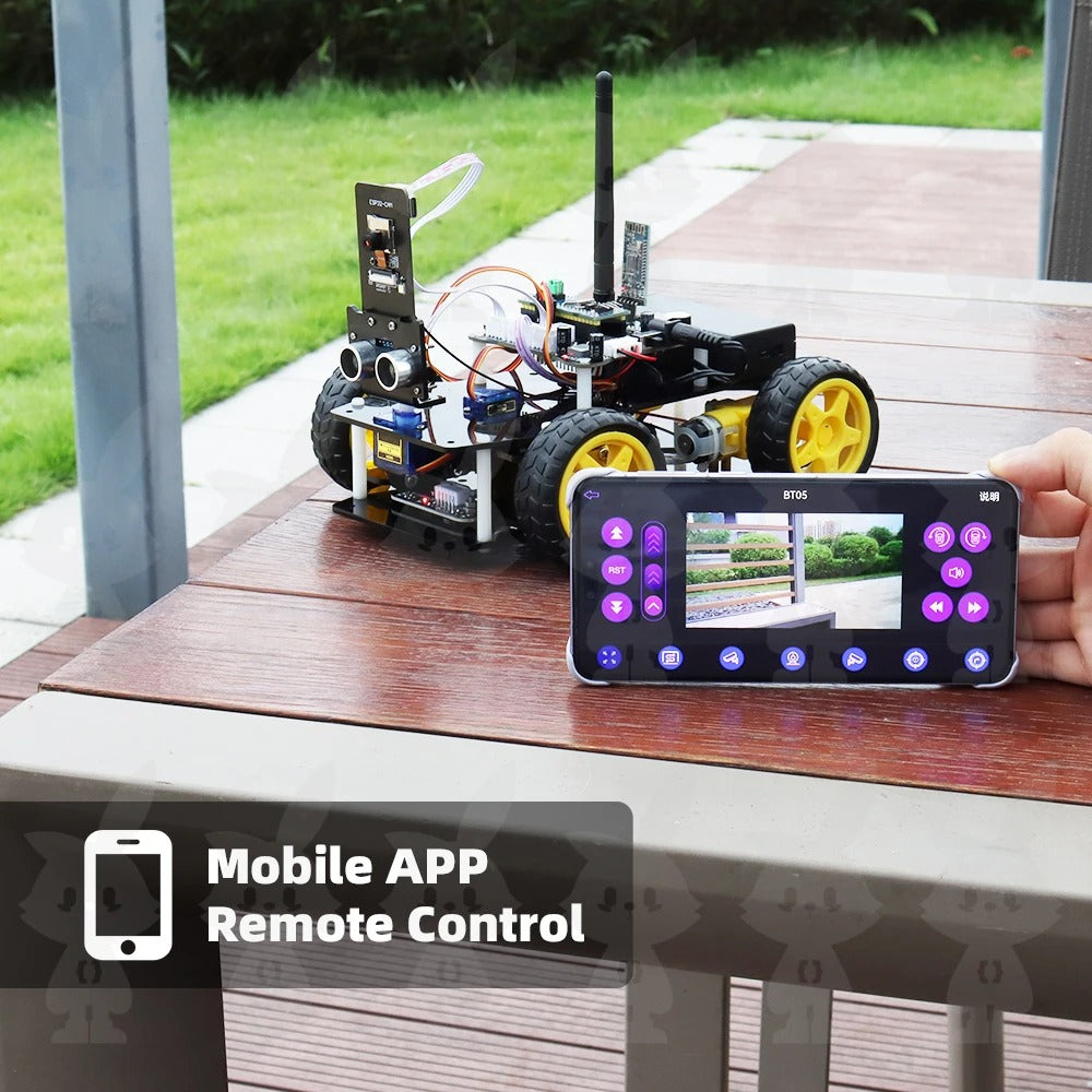 Tscinbuny ZYC0109 Smart Robot Car Kit with ESP32-CAM Module – DIY Programmable STEM Educational Robotics Starter Kit for Arduino Projects