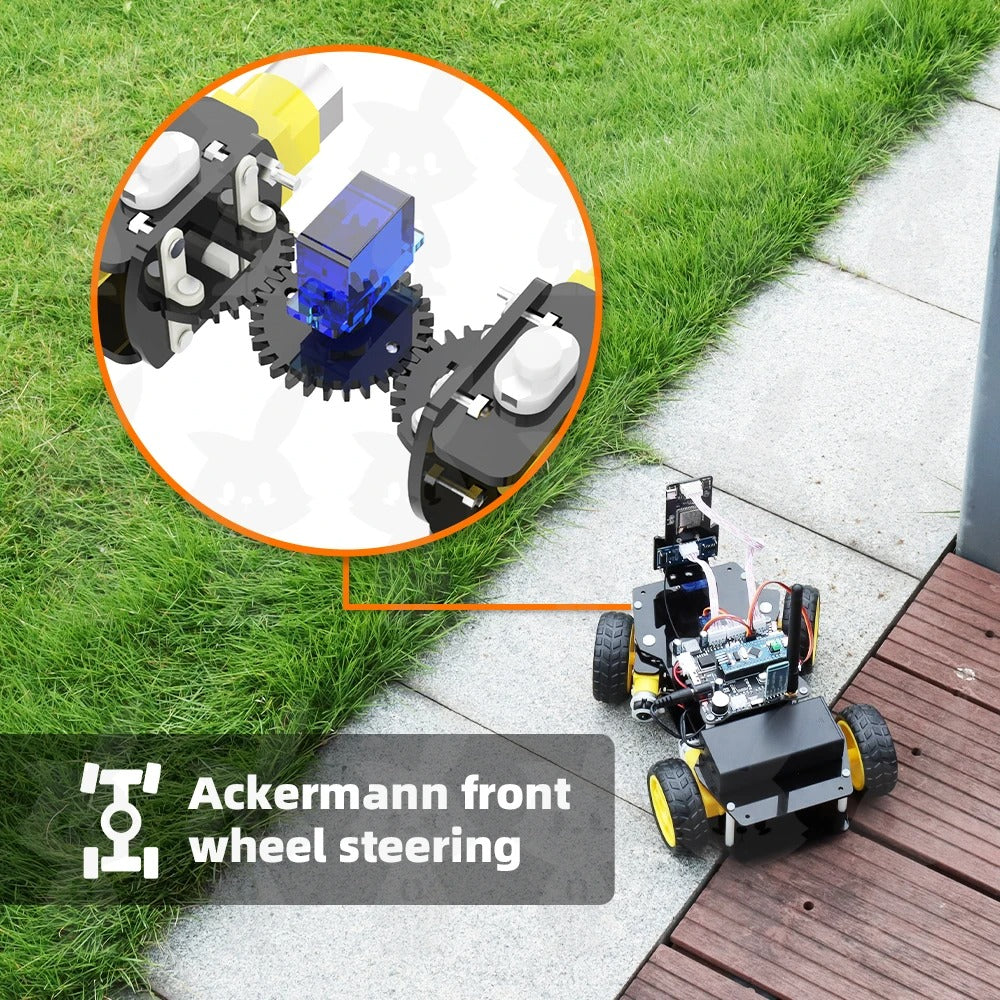 Tscinbuny ZYC0109 Smart Robot Car Kit with ESP32-CAM Module – DIY Programmable STEM Educational Robotics Starter Kit for Arduino Projects