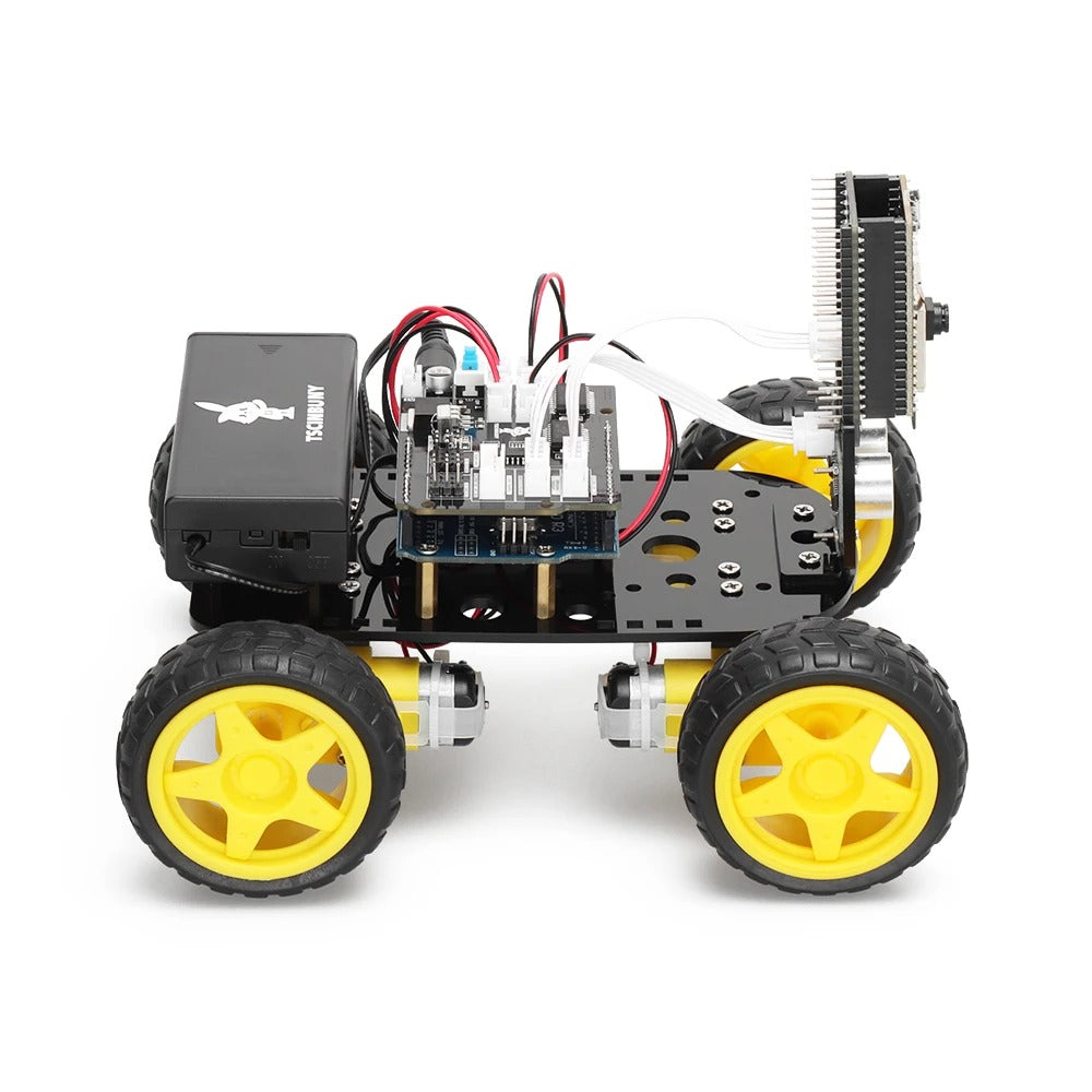 Tscinbuny ZYC0115 Smart Robot Car Kit with ESP32-CAM & Ultrasonic Sensors – 4WD WiFi Programmable Educational Robotics Starter Kit for Arduino Learning