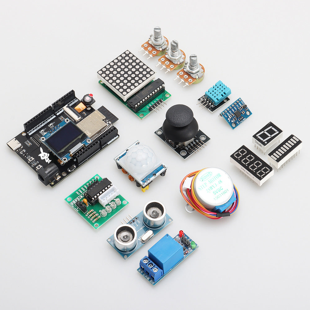 Tscinbuny ZYE0014 Starter Kit with ESP32 PLUS & OLED Display – Complete DIY STEM Electronics Kit for Kids & Arduino Education