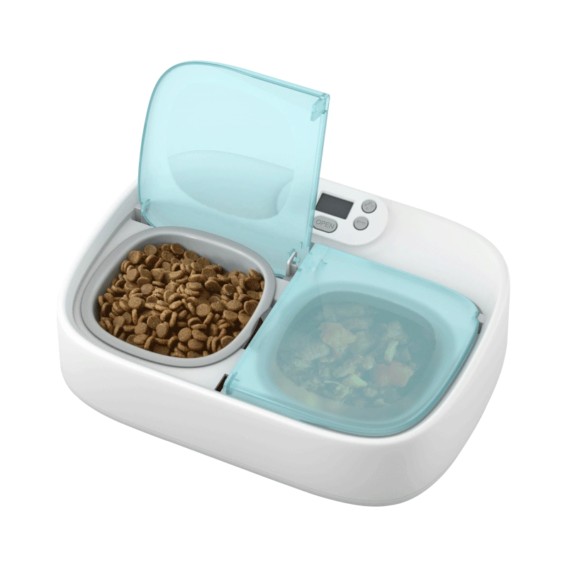 Two-Meal Automatic Pet Feeder - Simple Timed Feeding for Cats & Dogs