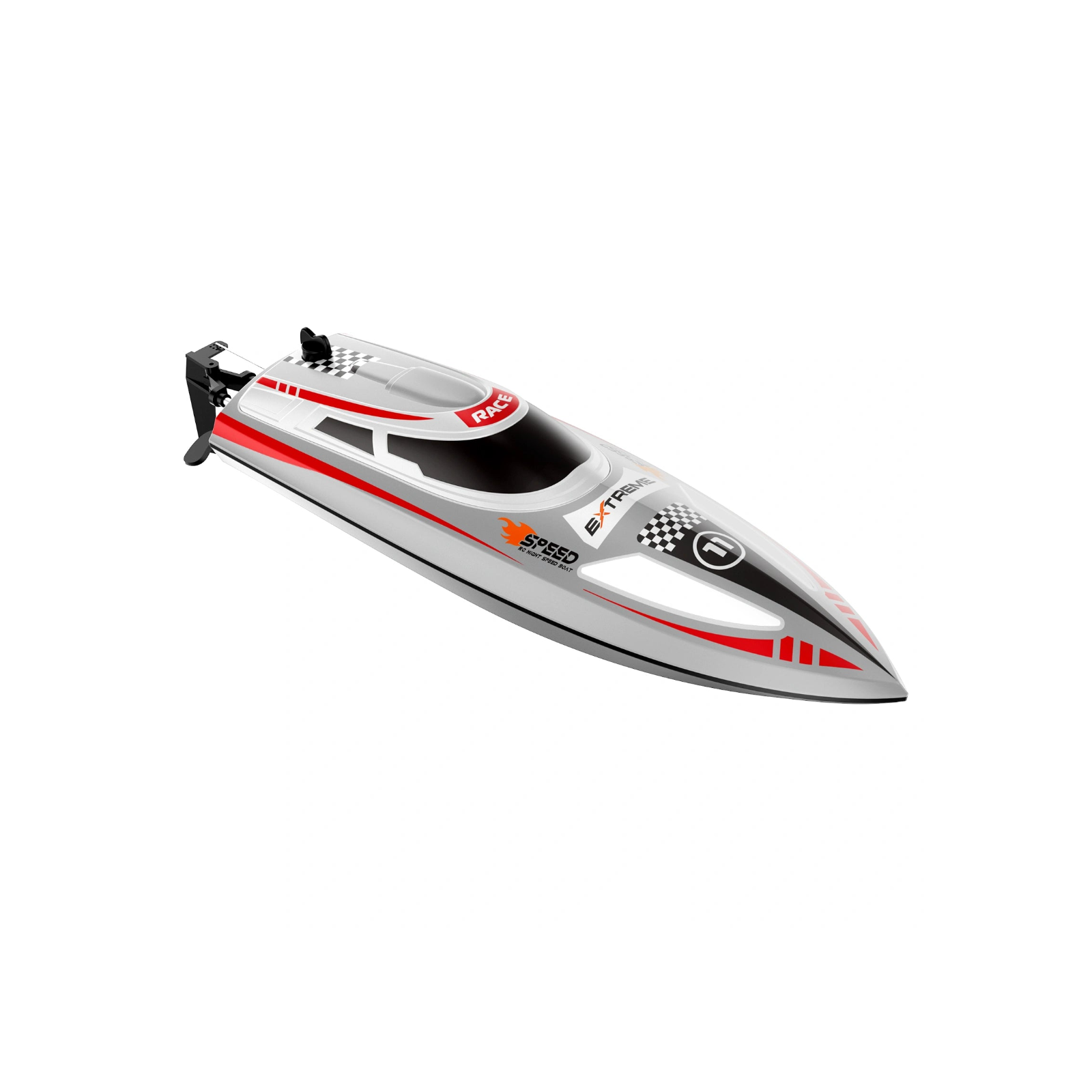 V003 2.4G High-Speed Racing RC Speedboat with Lights, 3-Speed & Cruise Control