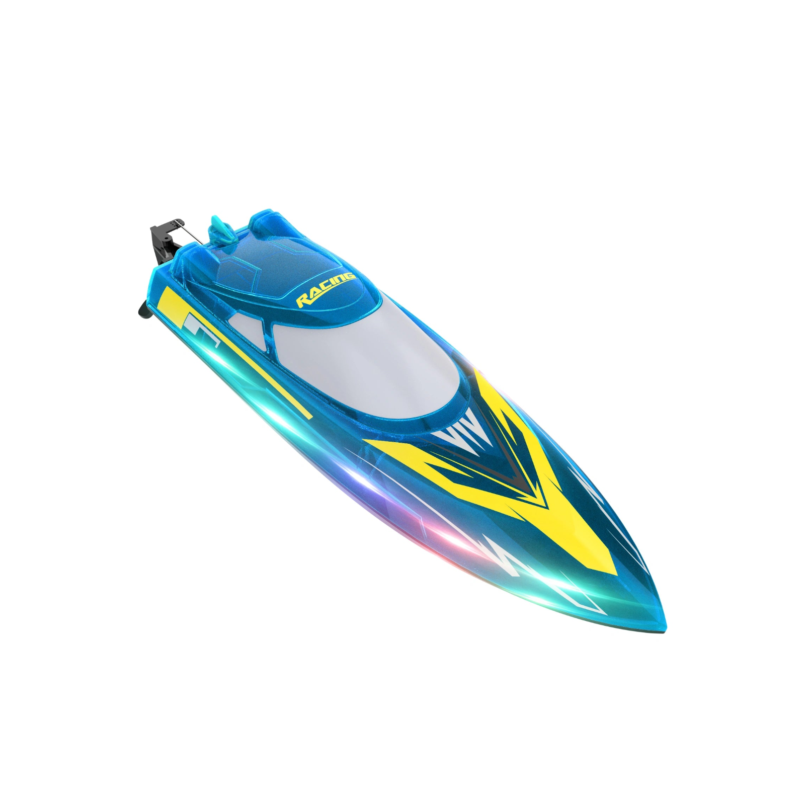 V006 Toy Fair RC Boat, Water Playable High-Speed Stunt RC Boat with Low Battery Warning, Long-Lasting Battery, Waterproof & Lights