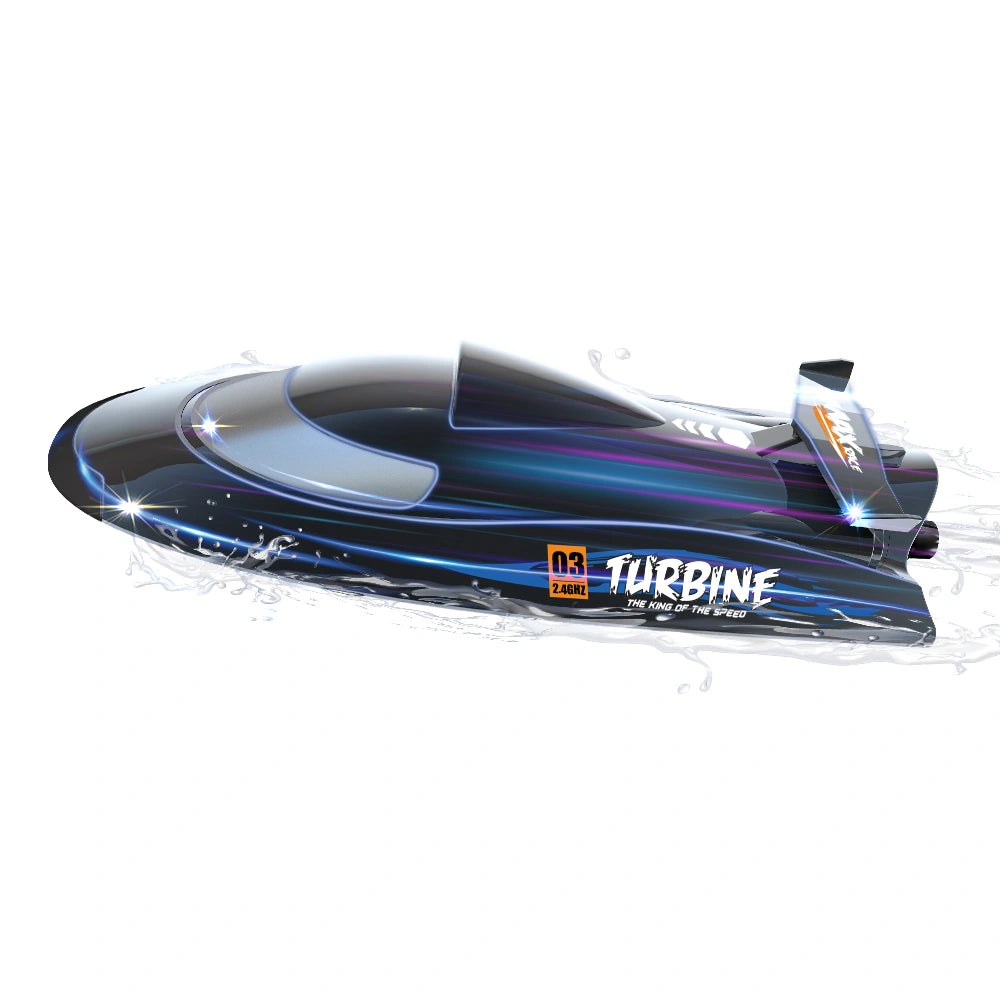 RC Speedboat V009, Turbofan Powered Amphibious Toy Boat for Kids & Adults, Water Drift Toy for Boys