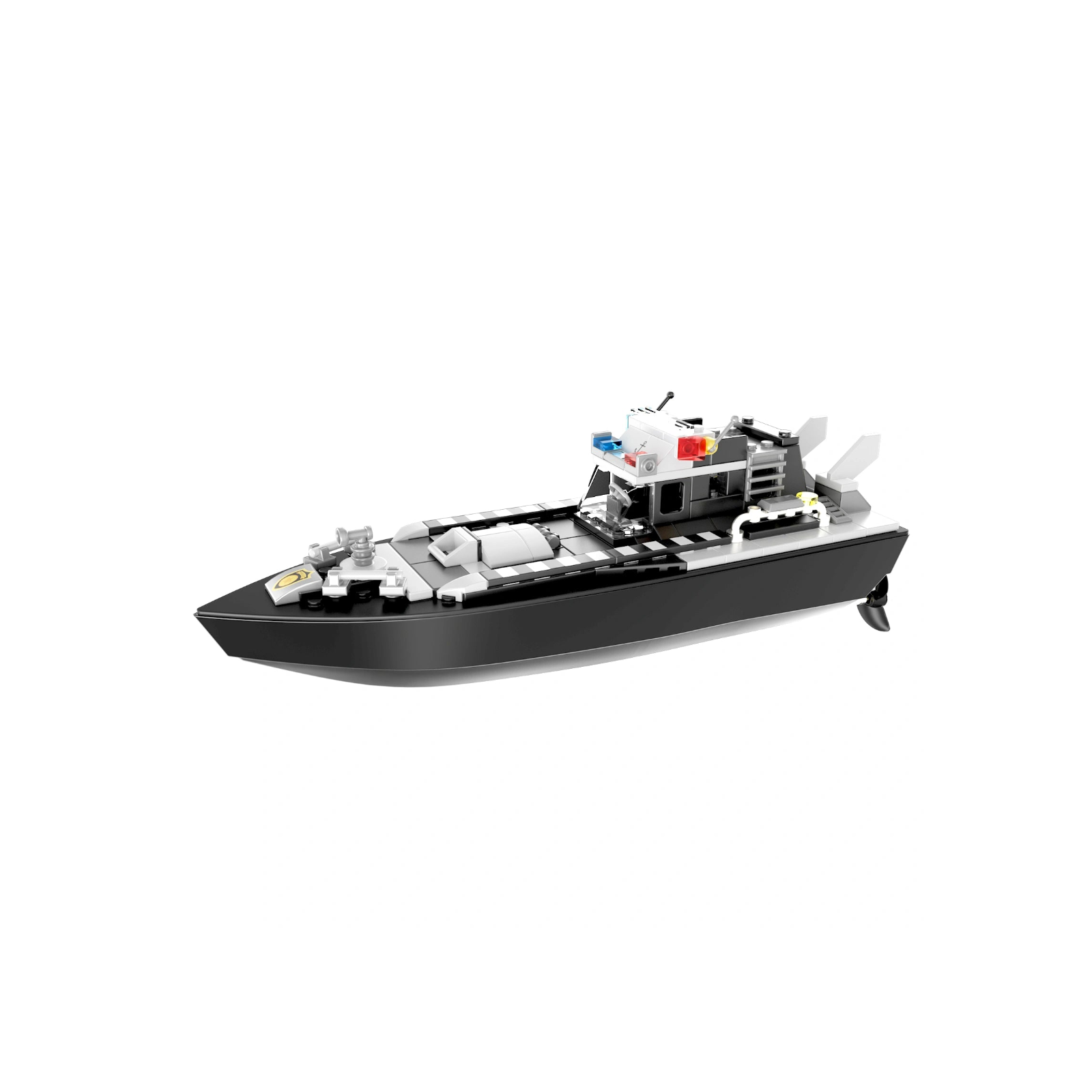 V103 Military Aircraft Carrier Electric Remote Control Boat, DIY Small Particle Building Block Boat, Assembled Educational Toy for Kids, Waterproof & Water Playable
