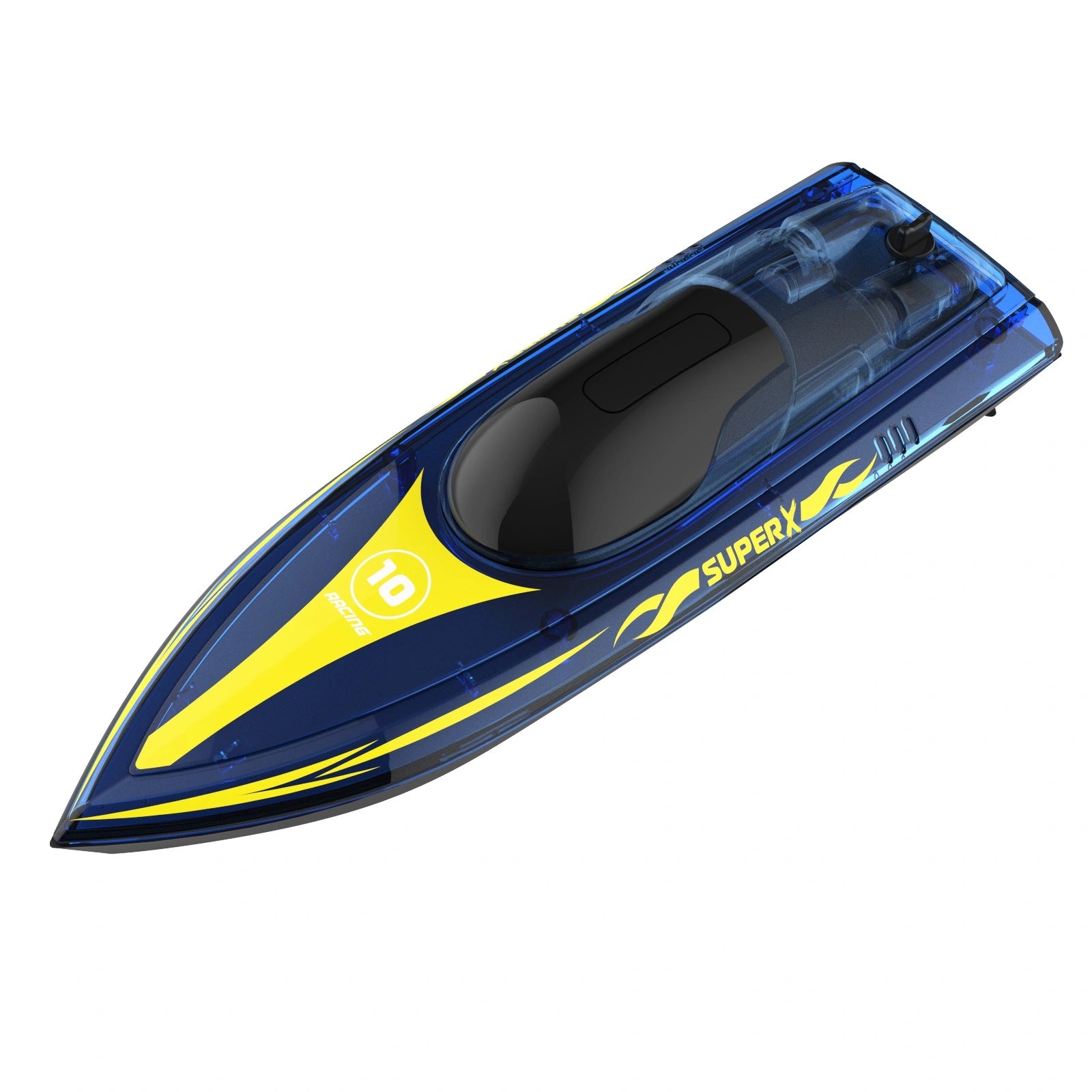 V555 2.4G Remote Control Light Boat, Waterproof with Ultra-Long Endurance, Water-Off Induction, Children's Water Model Toy Boat