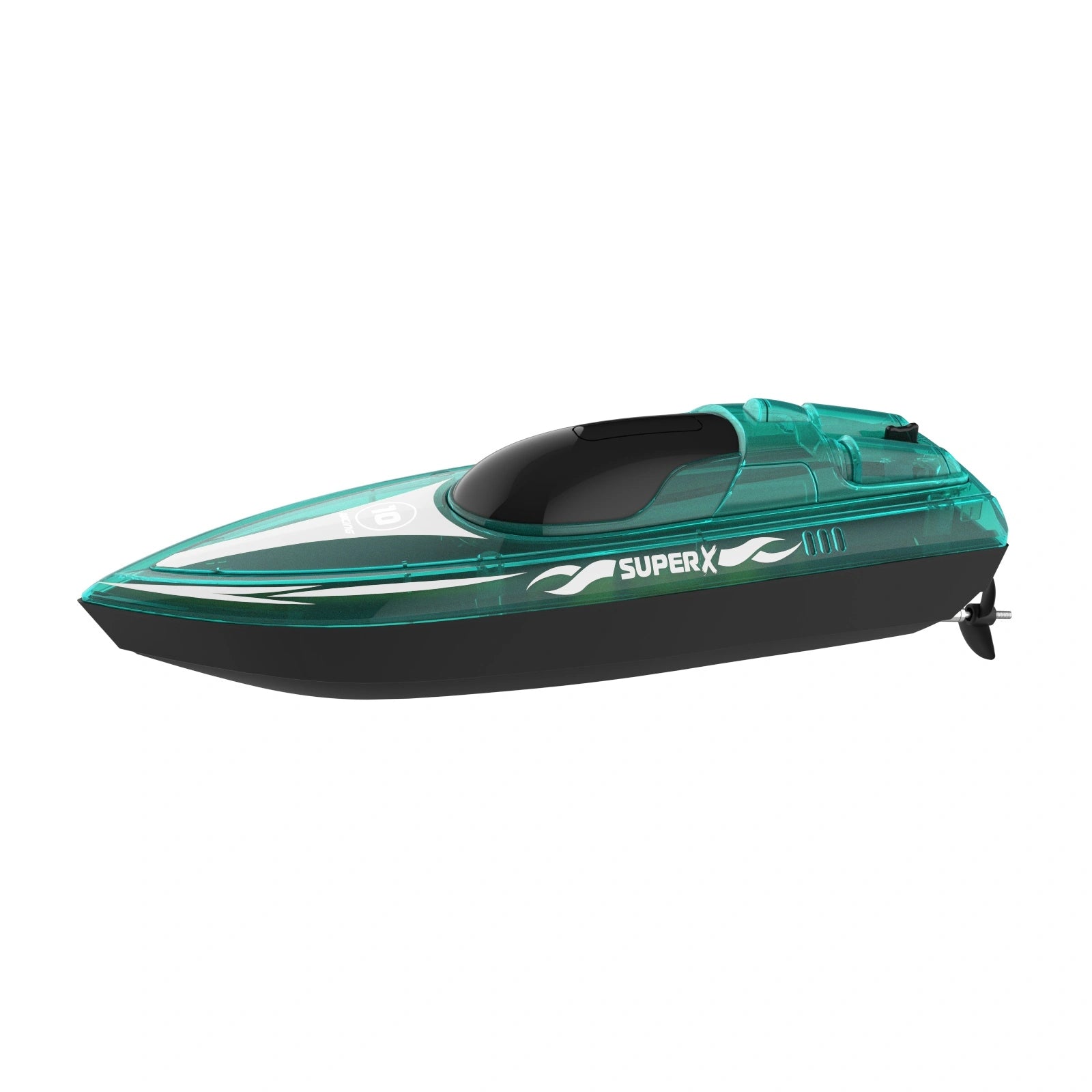 V555 2.4G Remote Control Light Boat, Waterproof with Ultra-Long Endurance, Water-Off Induction, Children's Water Model Toy Boat