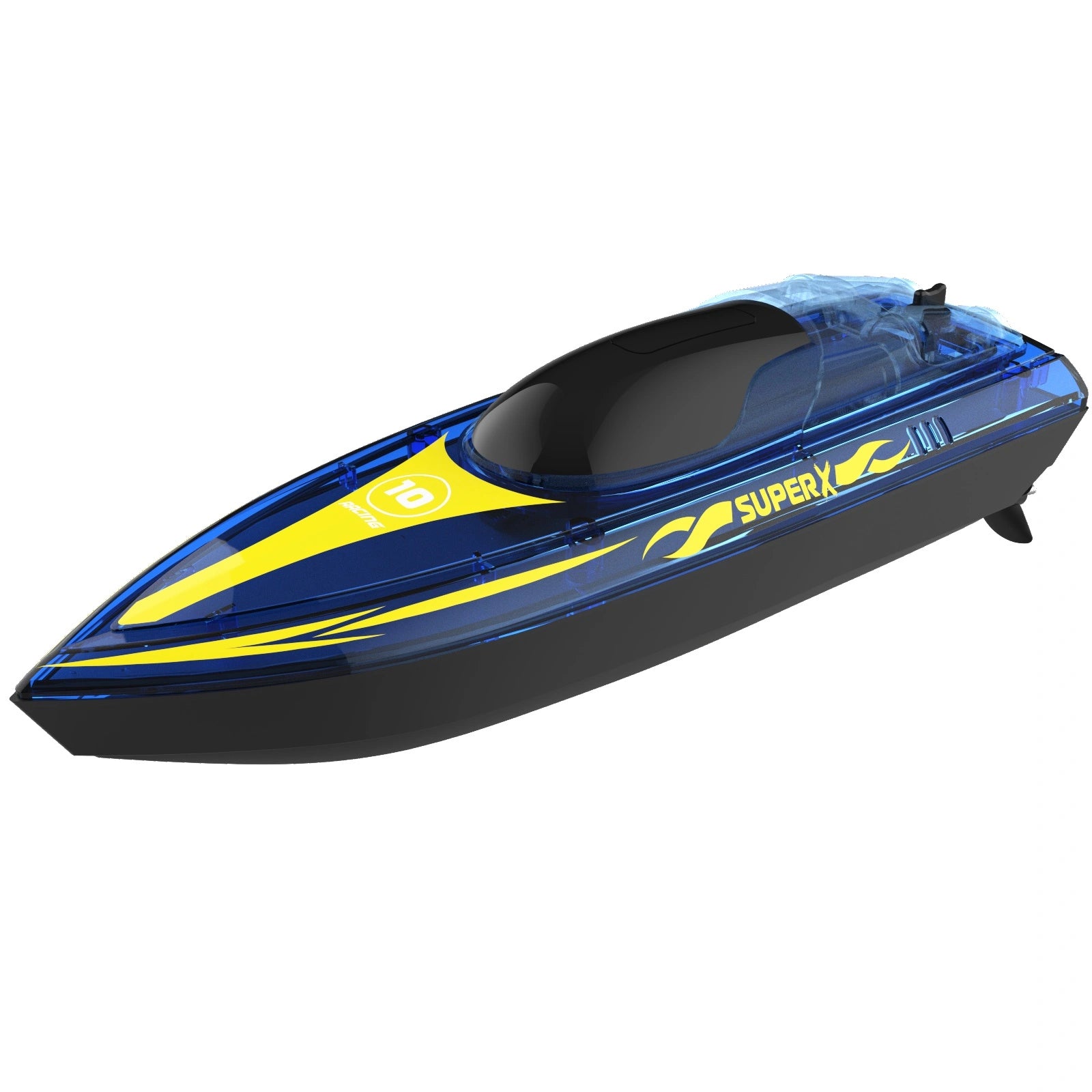 V555 2.4G Remote Control Light Boat, Waterproof with Ultra-Long Endurance, Water-Off Induction, Children's Water Model Toy Boat