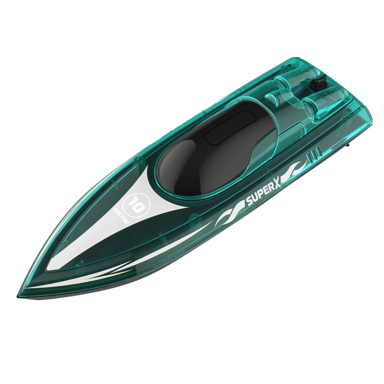 V555 2.4G Remote Control Light Boat, Waterproof with Ultra-Long Endurance, Water-Off Induction, Children's Water Model Toy Boat