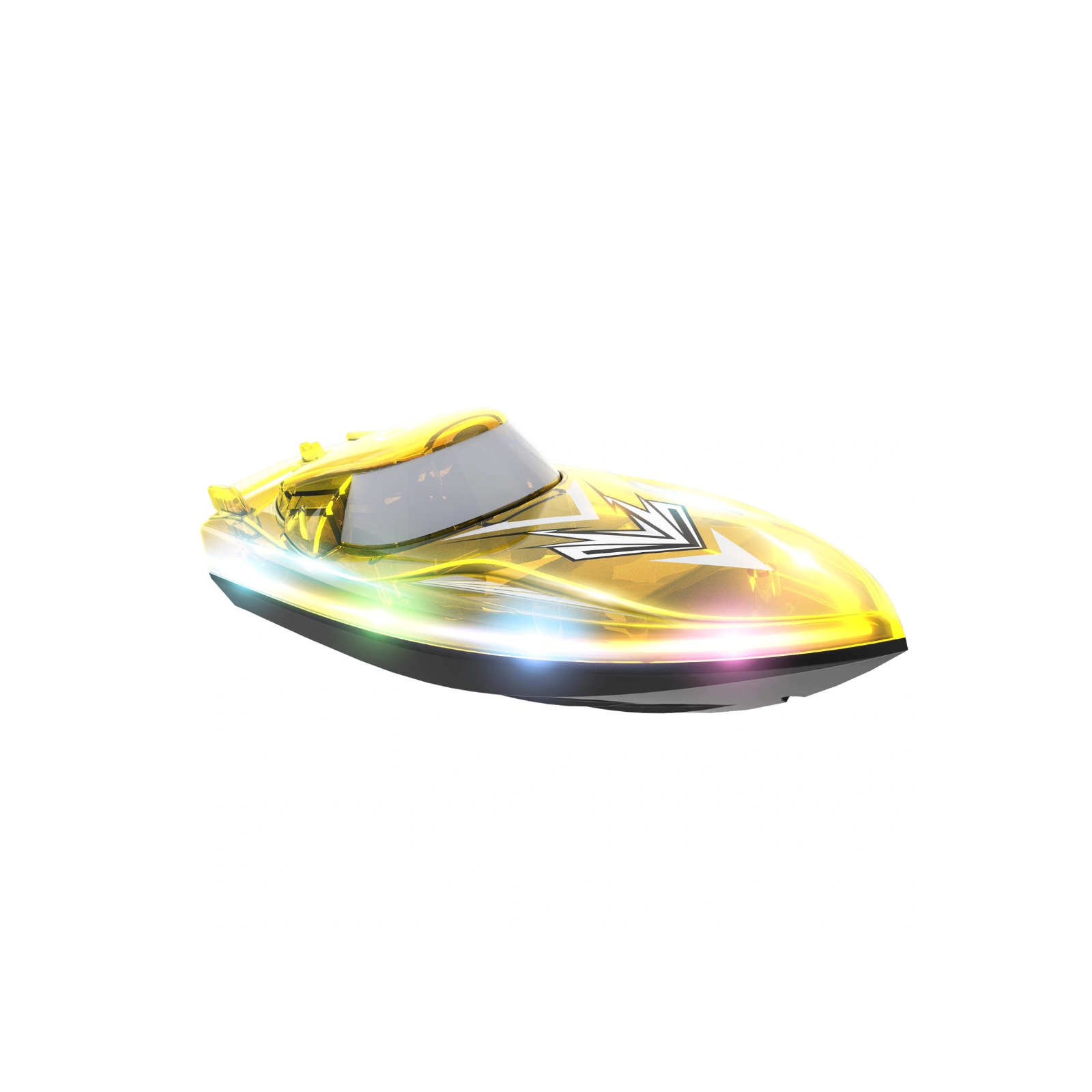 V666 2.4G Remote Control Stunt Speedboat with Lights, Waterproof Boys' Toy RC Boat with Low Battery Warning