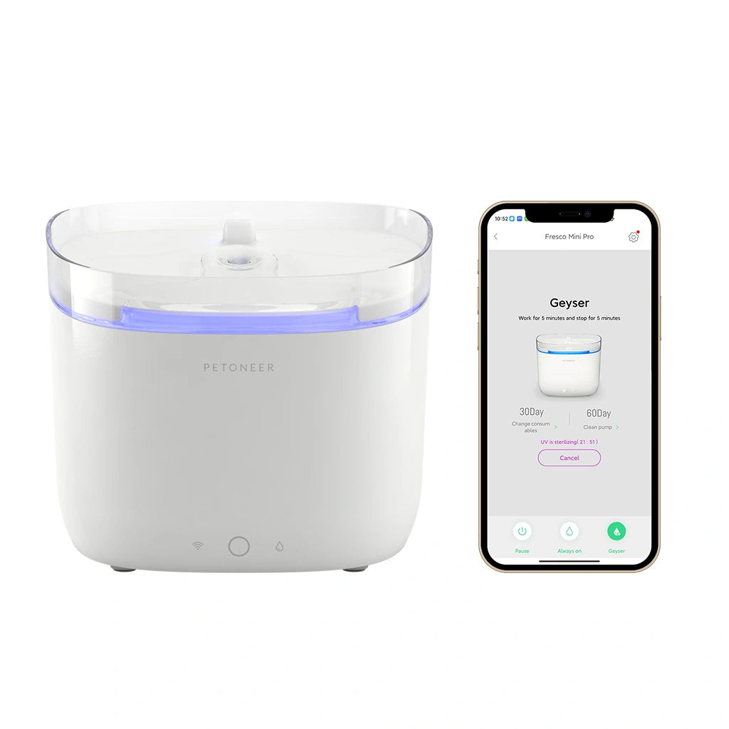 Fresco Mini 1.9L Capacity Water Filter Fountain Pro | Smart App Control