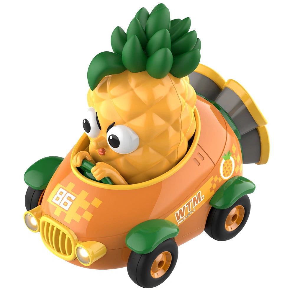 Y02 Pineapple Sprint RC Car, Cute Realistic Fruit Racing Car with 360° Spin, Toy Car for Boys