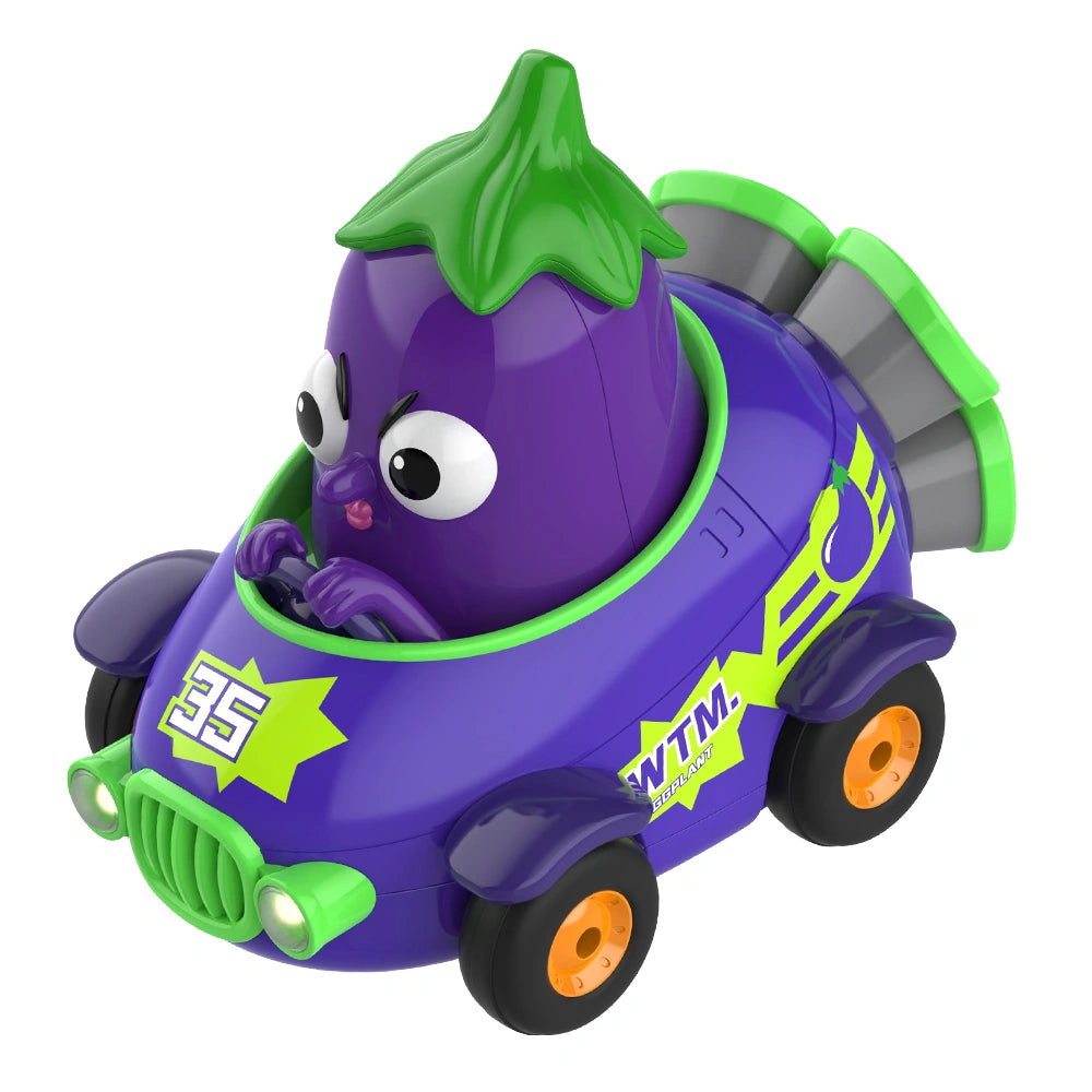 Y03 Eggplant RC Car, High-Speed Electric Realistic Fruit Toy Car with Colorful Lights for Boys