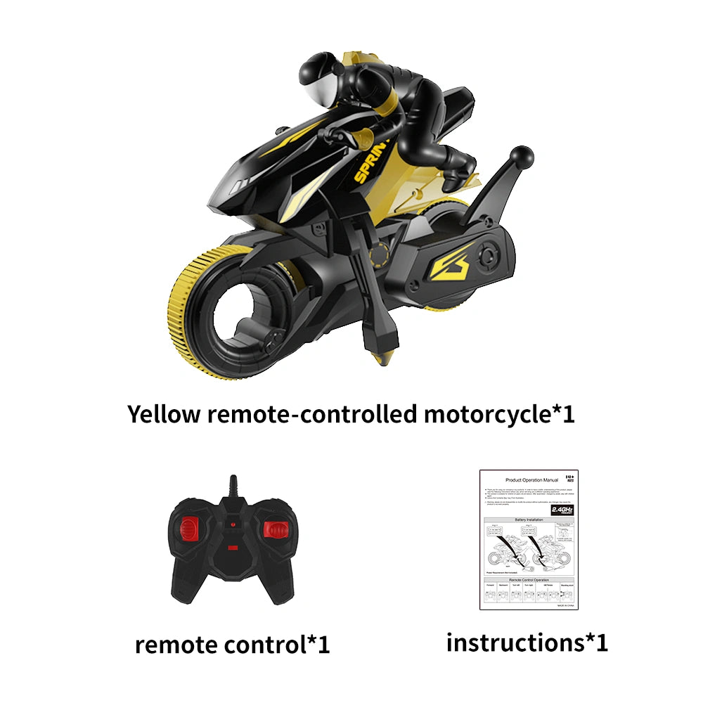 Y09 Stunt Motorcycle RC Car, 360° Spin High-Speed Drift Racing Car, Toy Car Model for Boys