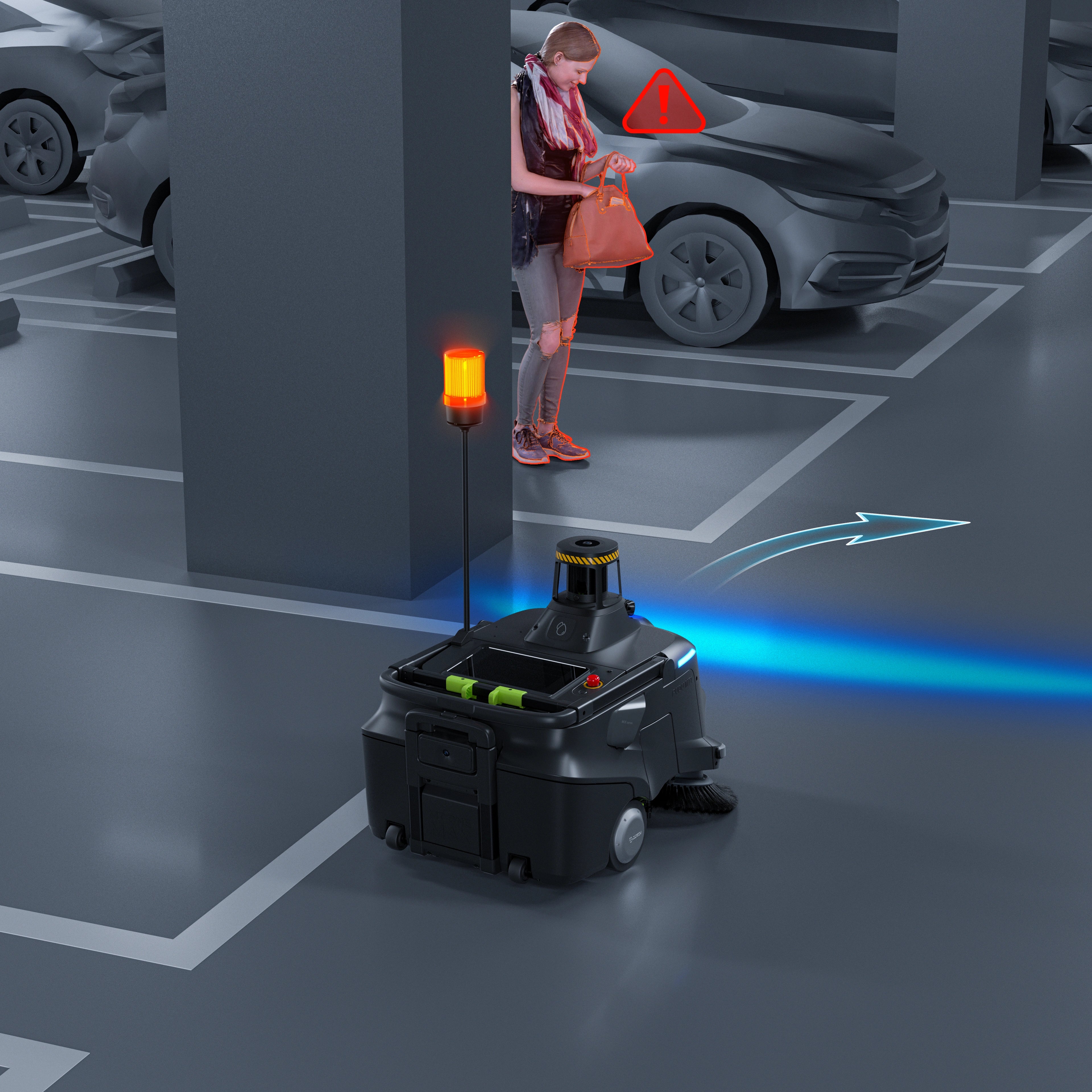 PUDU MT1 Max Autonomous Cleaning Robot - Commercial Floor Care with Self-Cleaning Dock