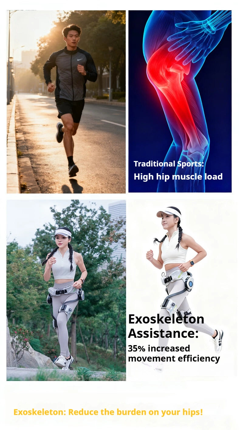 Smart Exoskeleton Assistive Device - Outdoor Hiking Stair-Climbing Walking Tool Lightweight Human-Machine Integration
