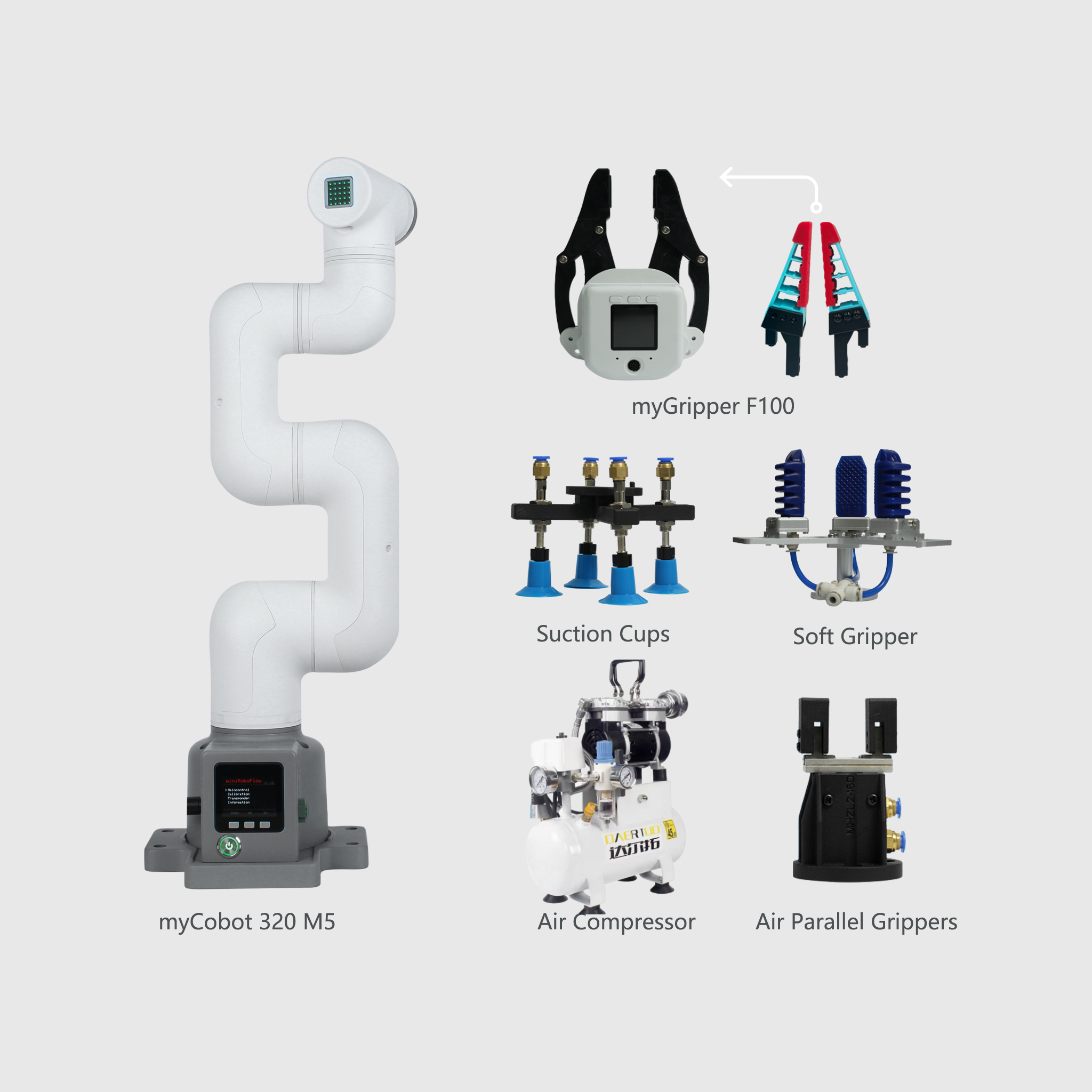 myCobot 320 2022 All-in-one Suite 6 DOF Collaborative Robotic Arm (with Flat Base)